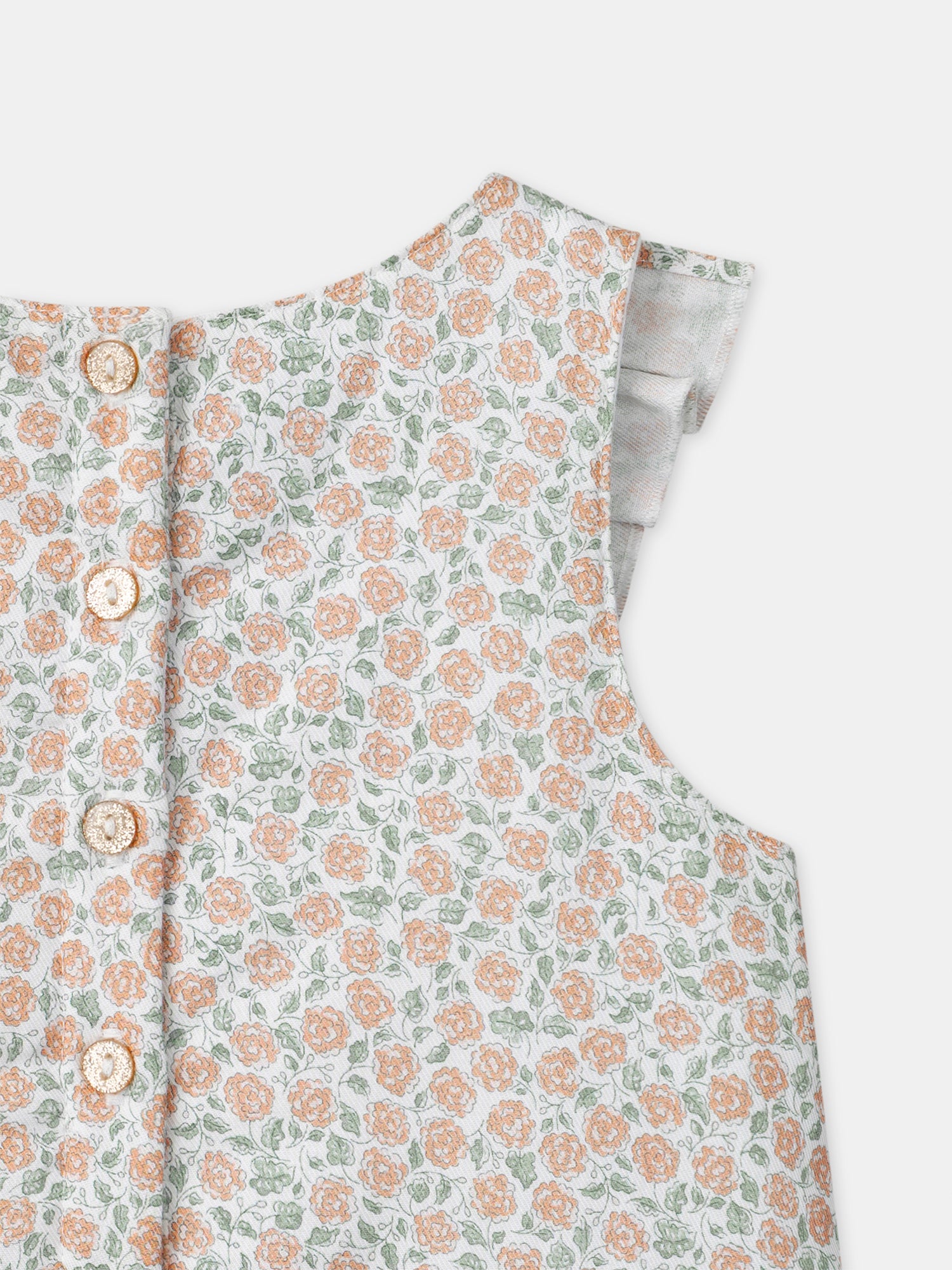 Flower Printed Outfit + Body + Headband for Newborn Girl