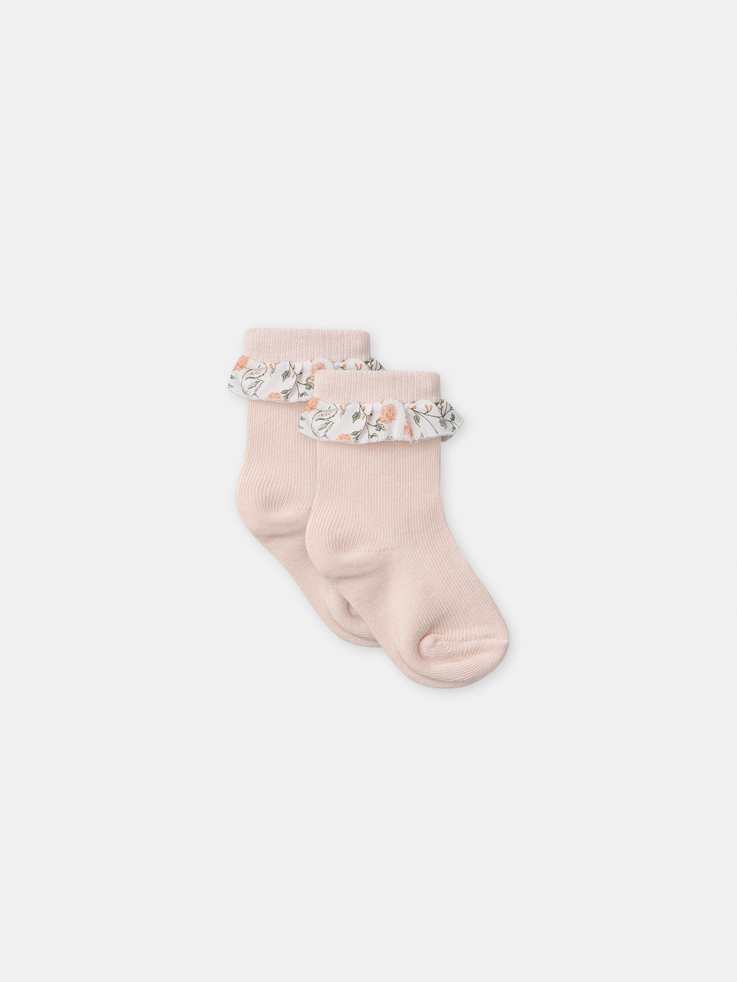 Floral Print Sweat Set + Leggings + Socks for Baby Girls