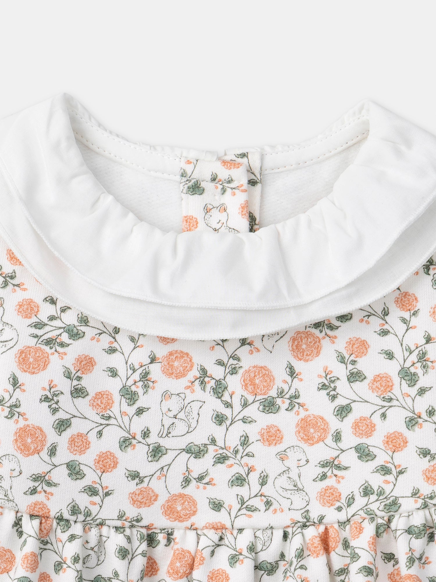 Floral Print Dress + Vest + Tights for Baby Girls