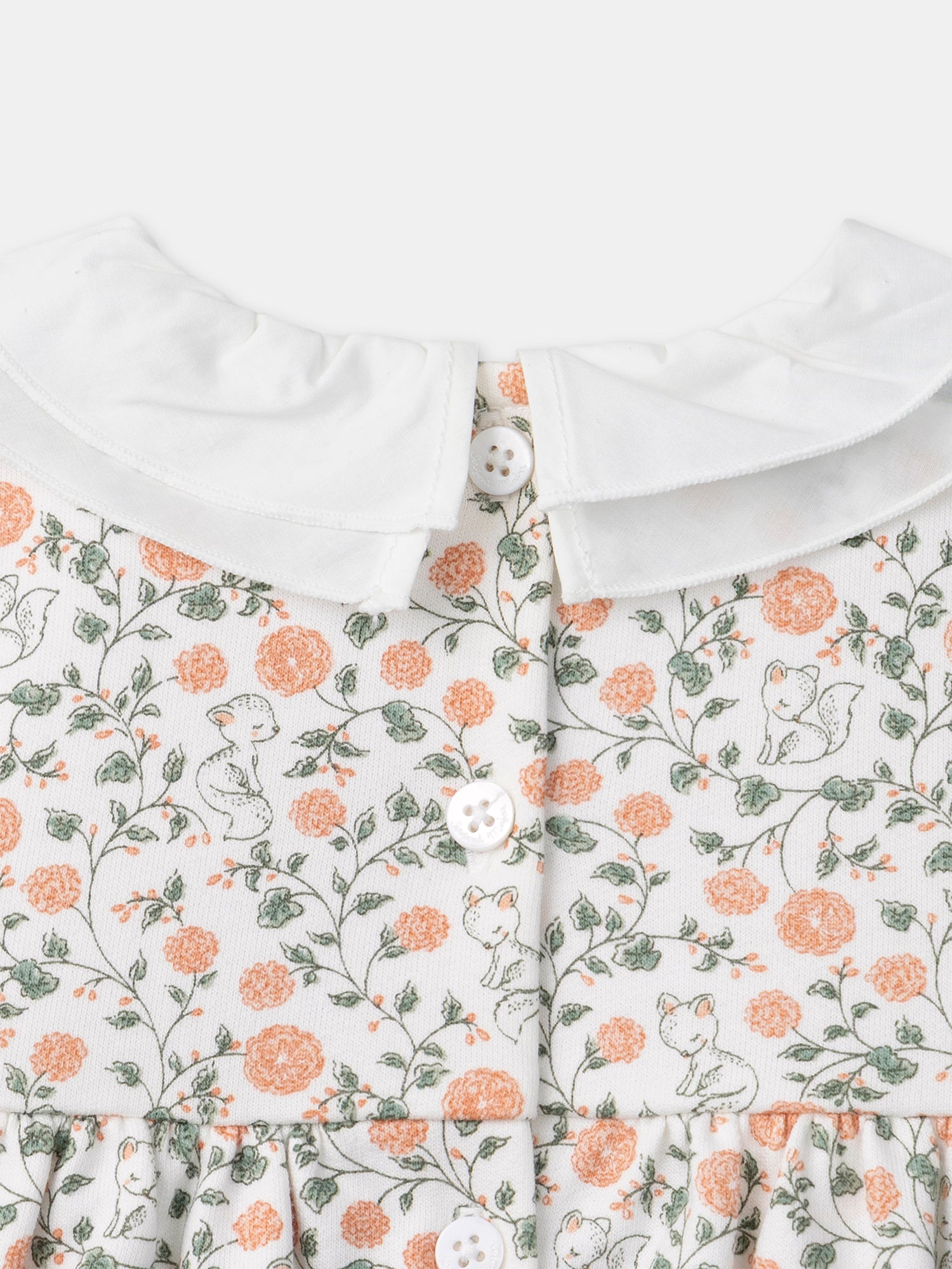 Floral Print Dress + Vest + Tights for Baby Girls