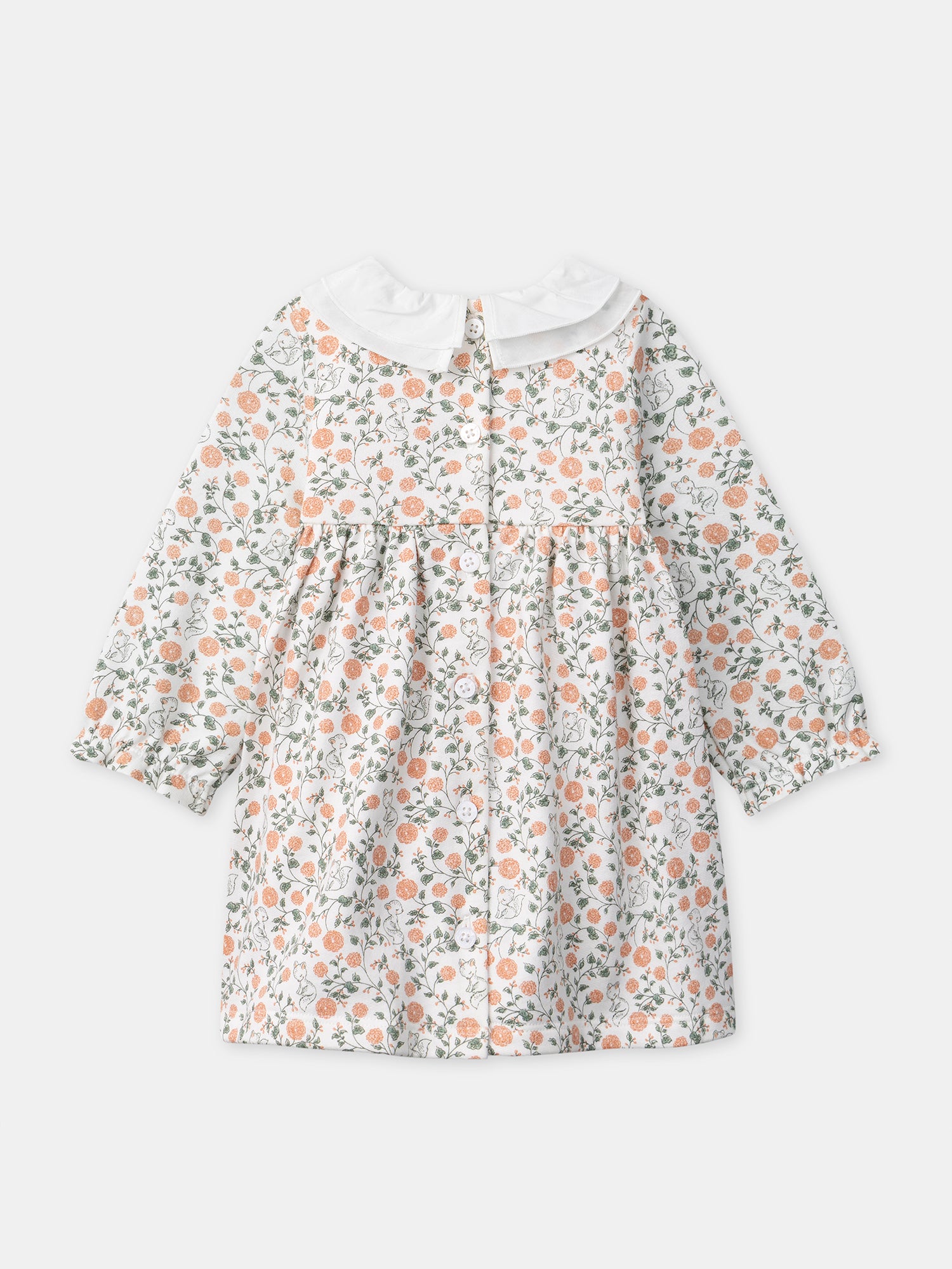 Floral Print Dress + Vest + Tights for Baby Girls