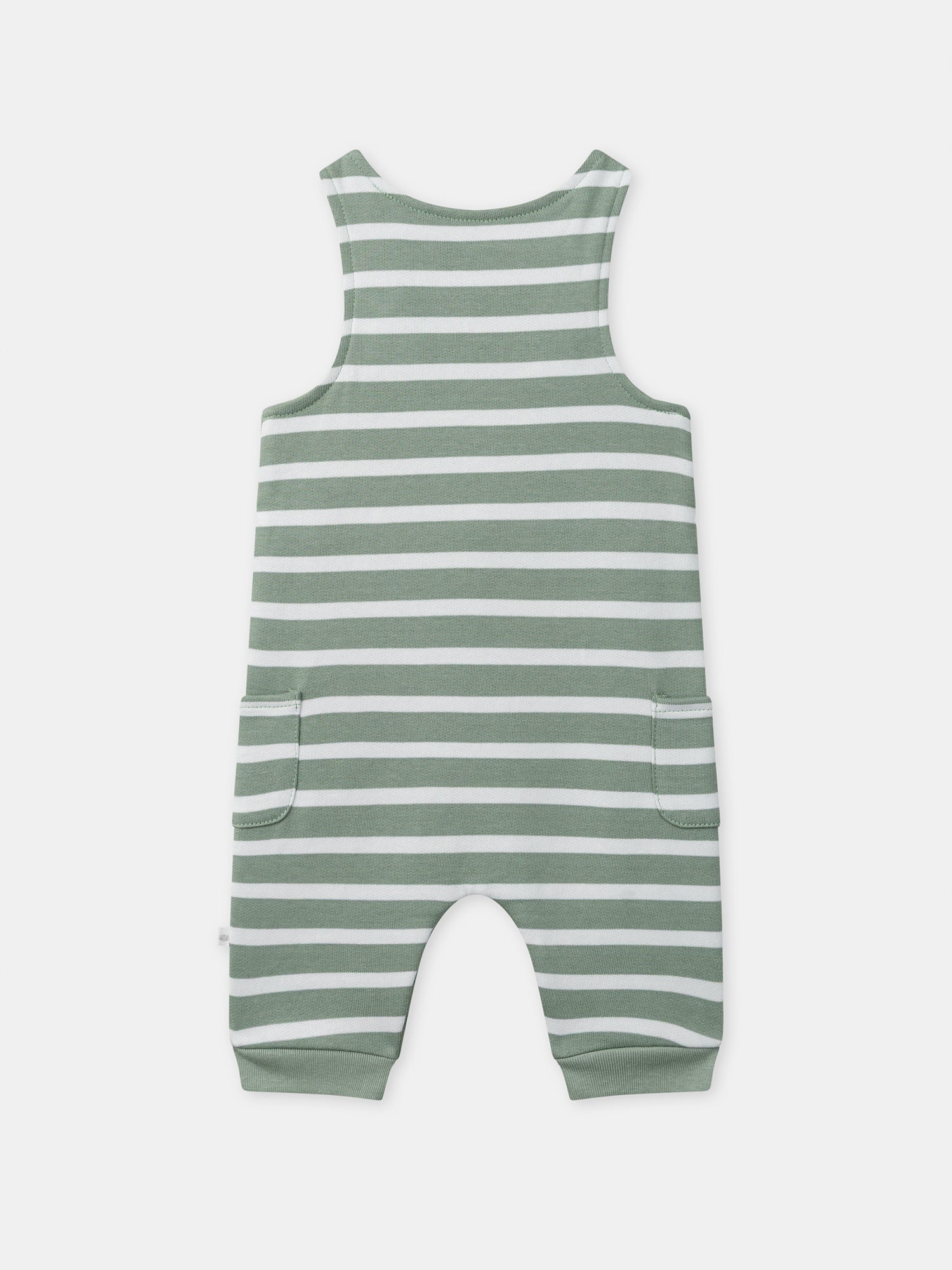 Green Striped Jumpsuit + Body + Socks for Newborn Boy