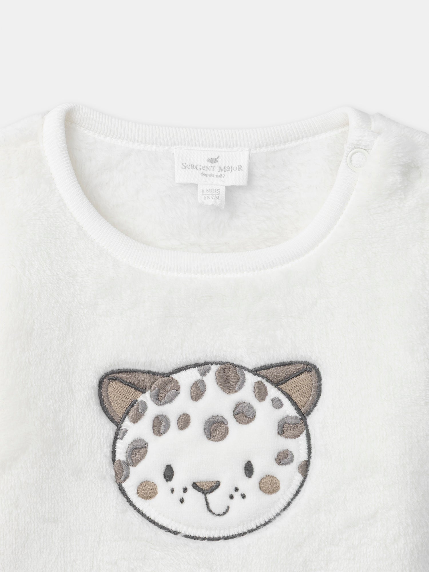 White Sweatshirt + Pants + Socks Outfit for Newborn Unisex