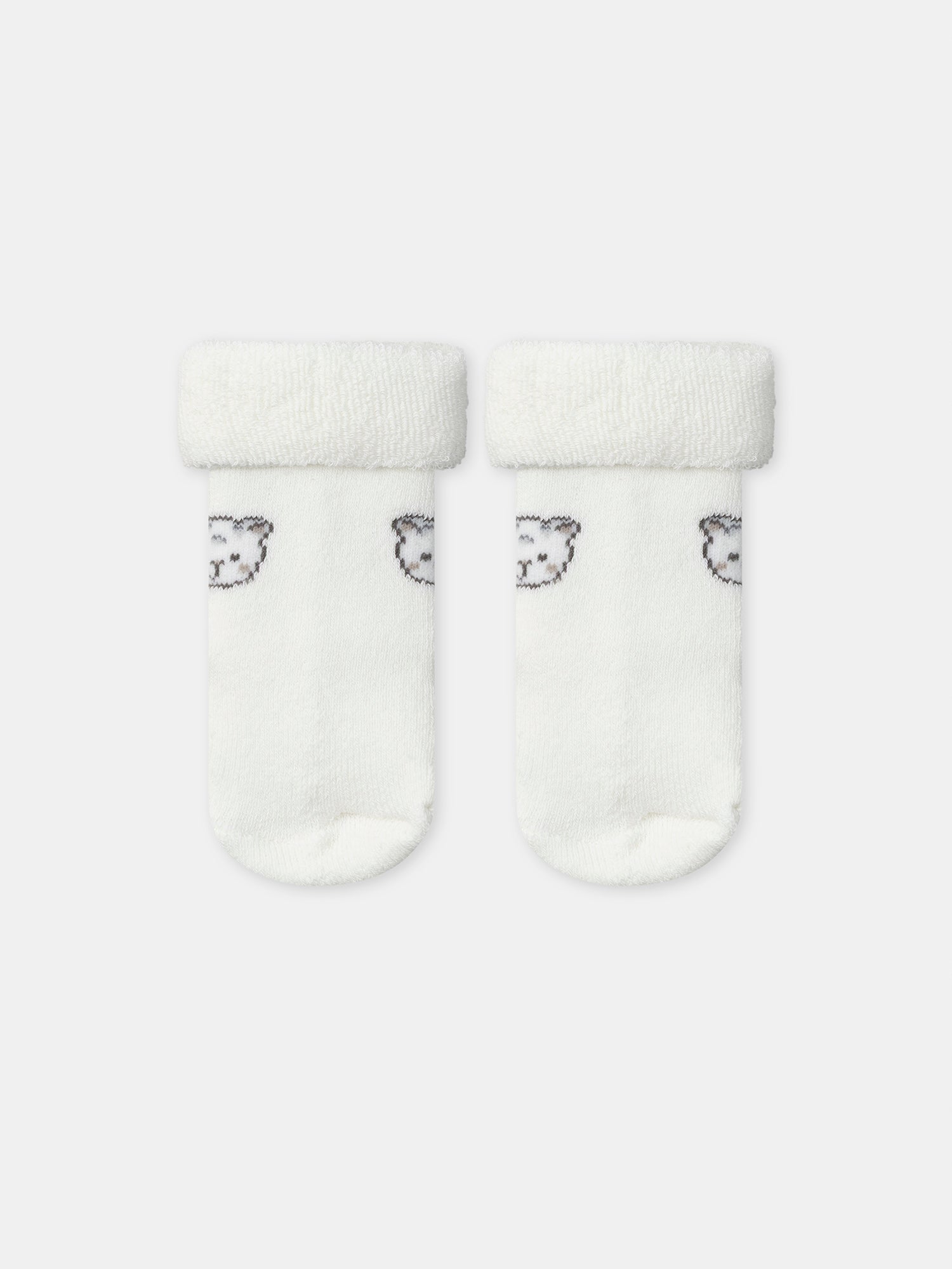 White Sweatshirt + Pants + Socks Outfit for Newborn Unisex