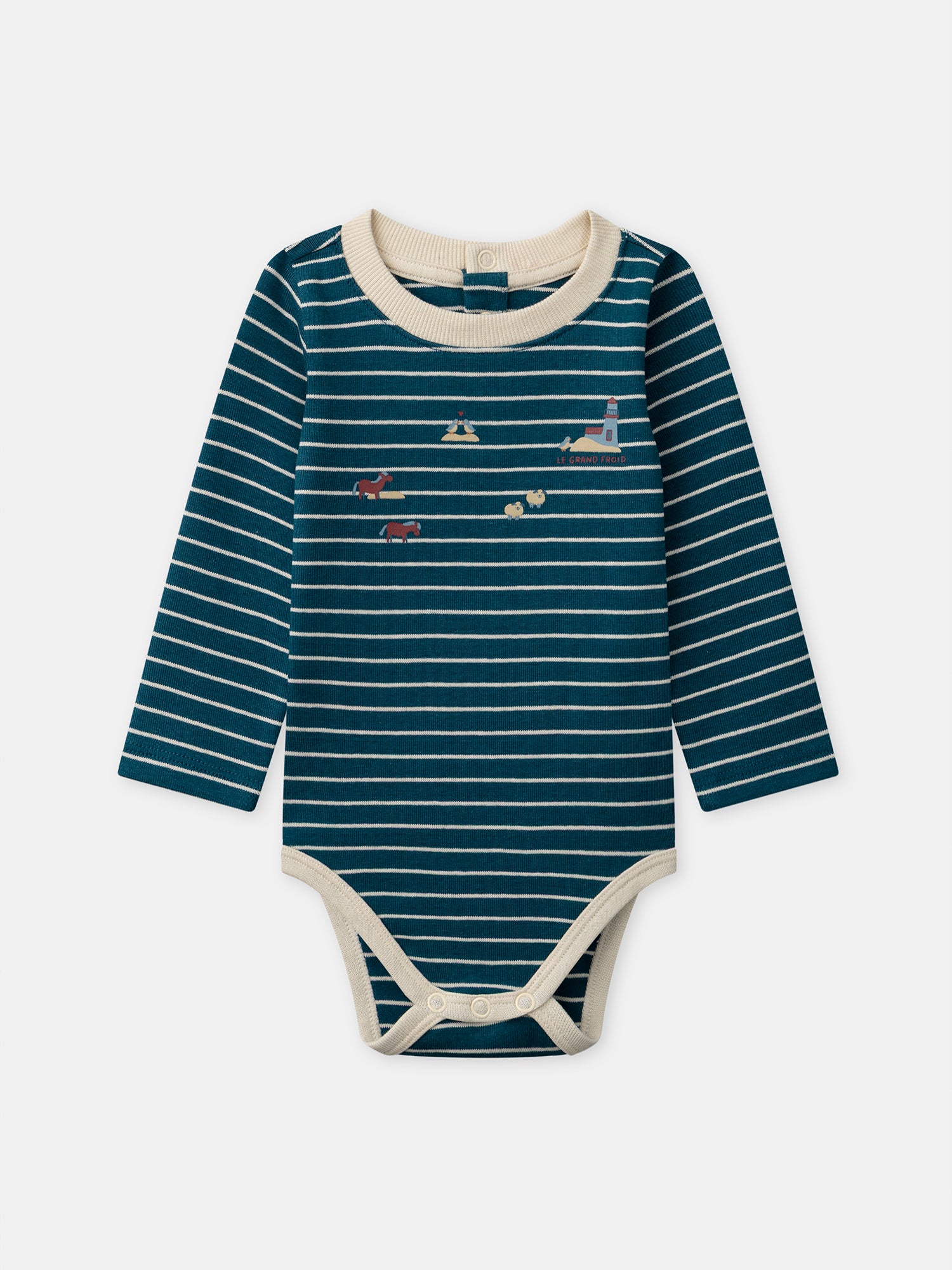 Body with blue stripes for baby boy