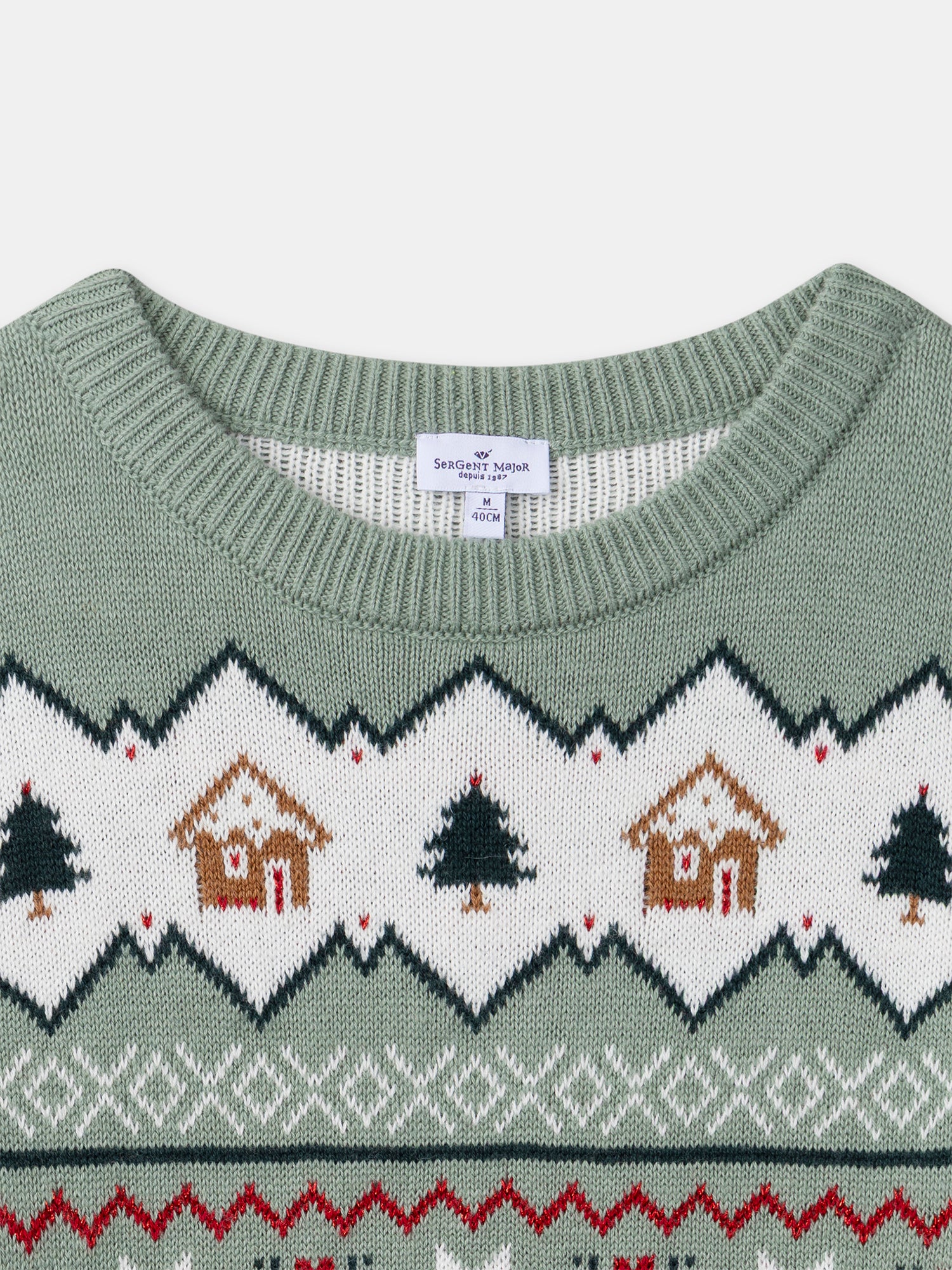 Women's Sage Green Christmas Sweater