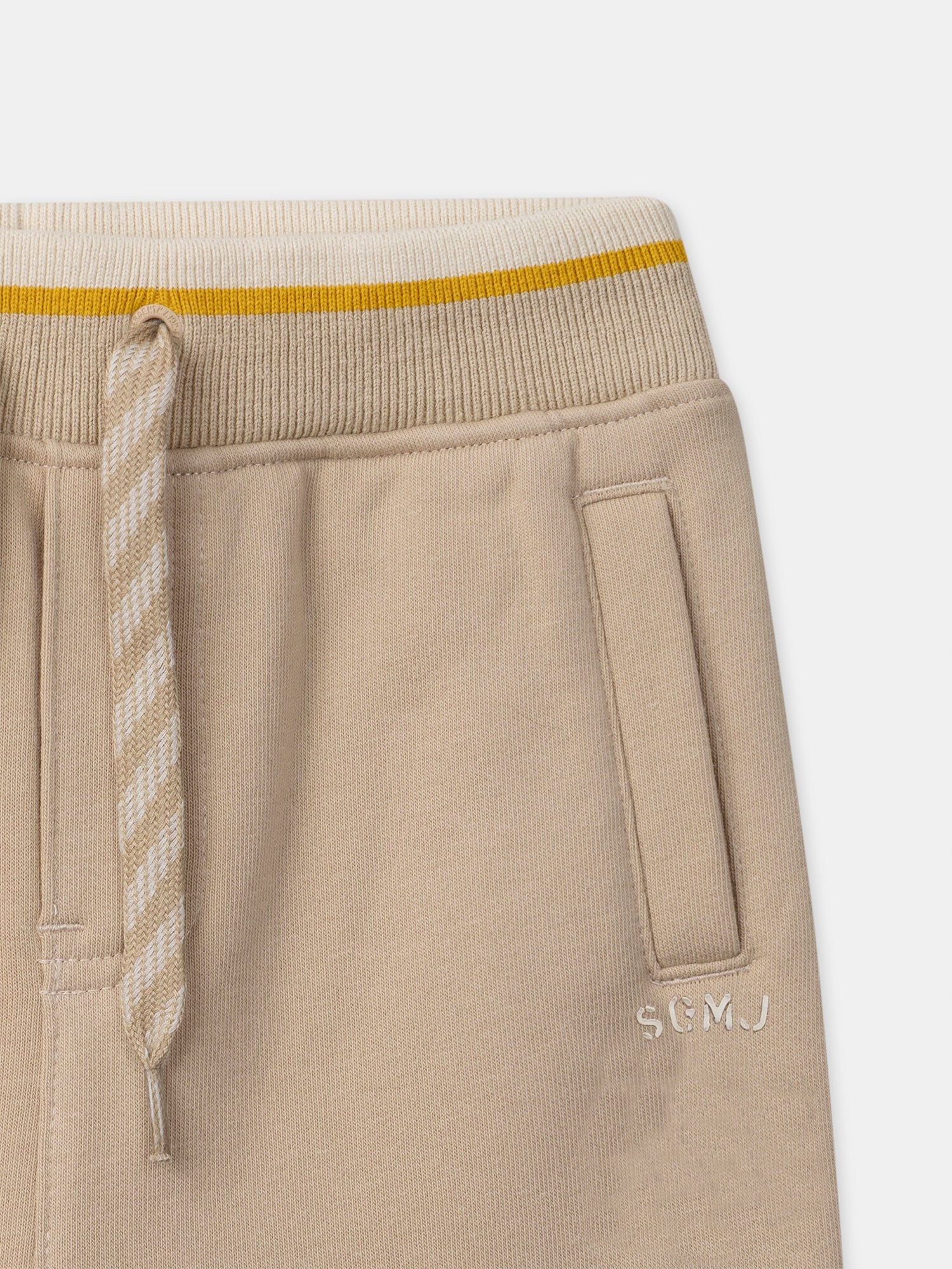 Beige jogging pants for boys