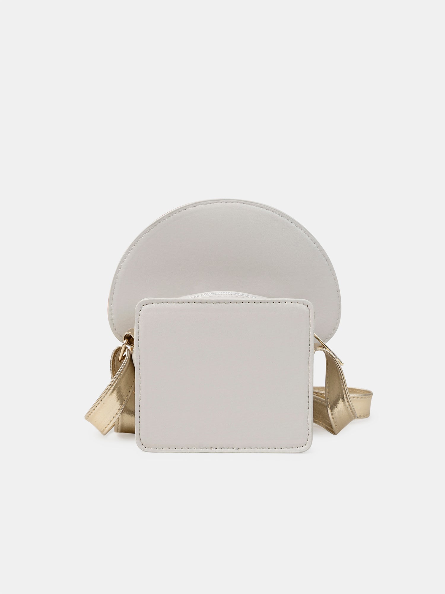 Tricolor Mushroom Bag with Shoulder Strap for Girls