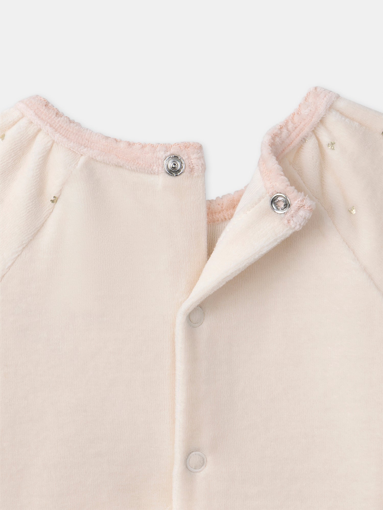 Pink Baby Gown with Cat Face + Plush Cat