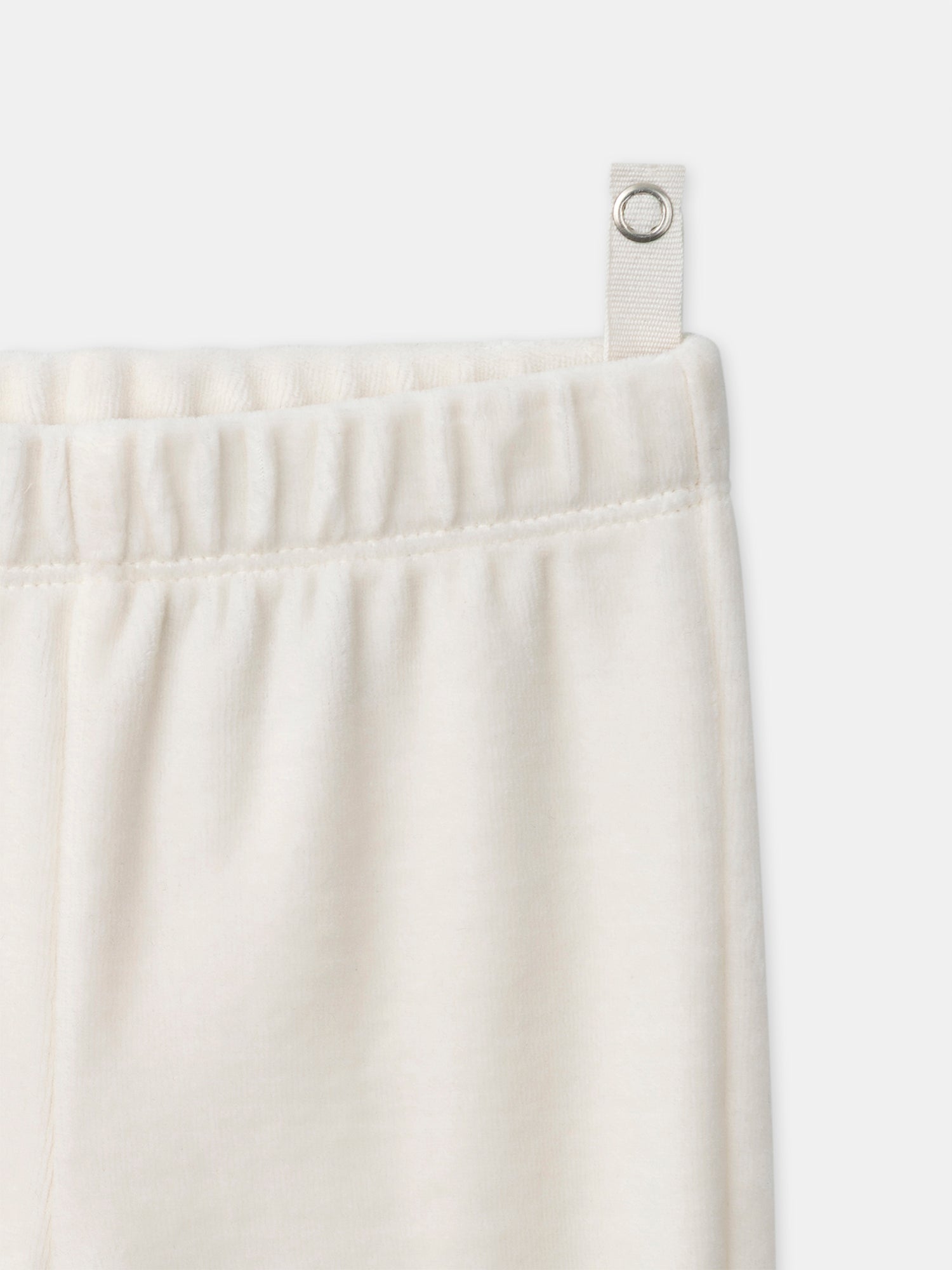 Ecru striped pajama with rabbit for Baby Boy