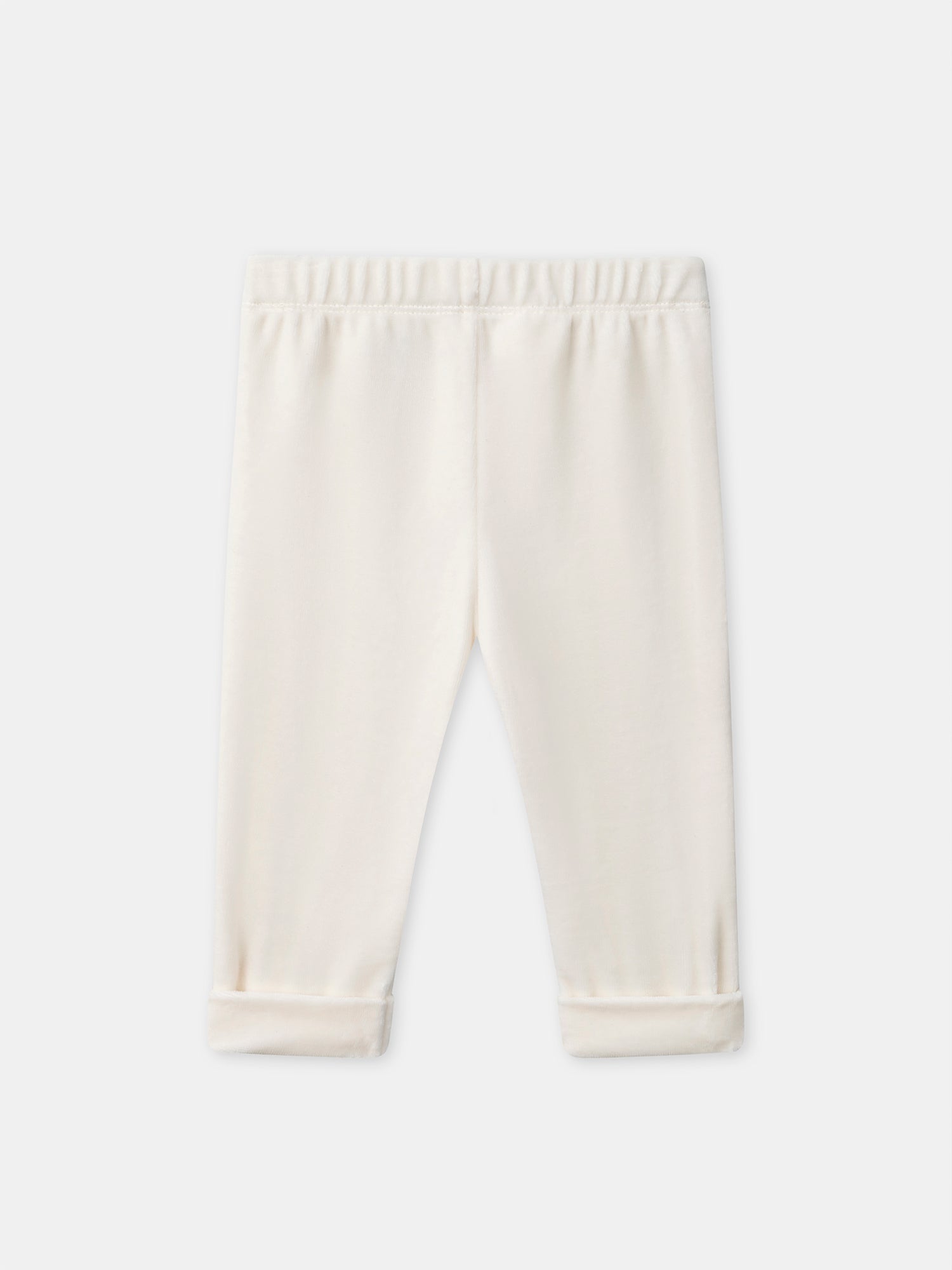 Ecru striped pajama with rabbit for Baby Boy