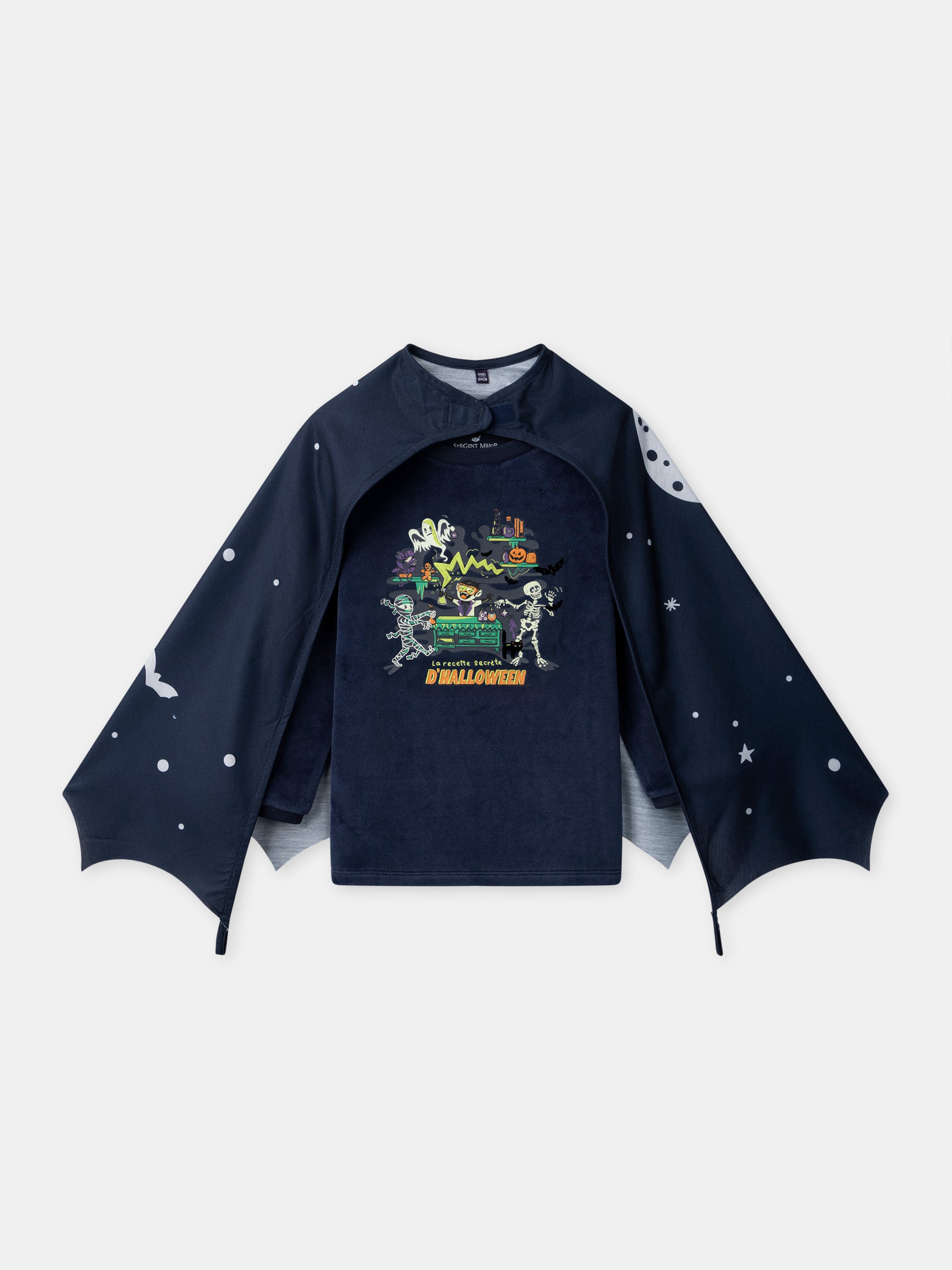 Navy Velour Pyjama + Boy's Cape