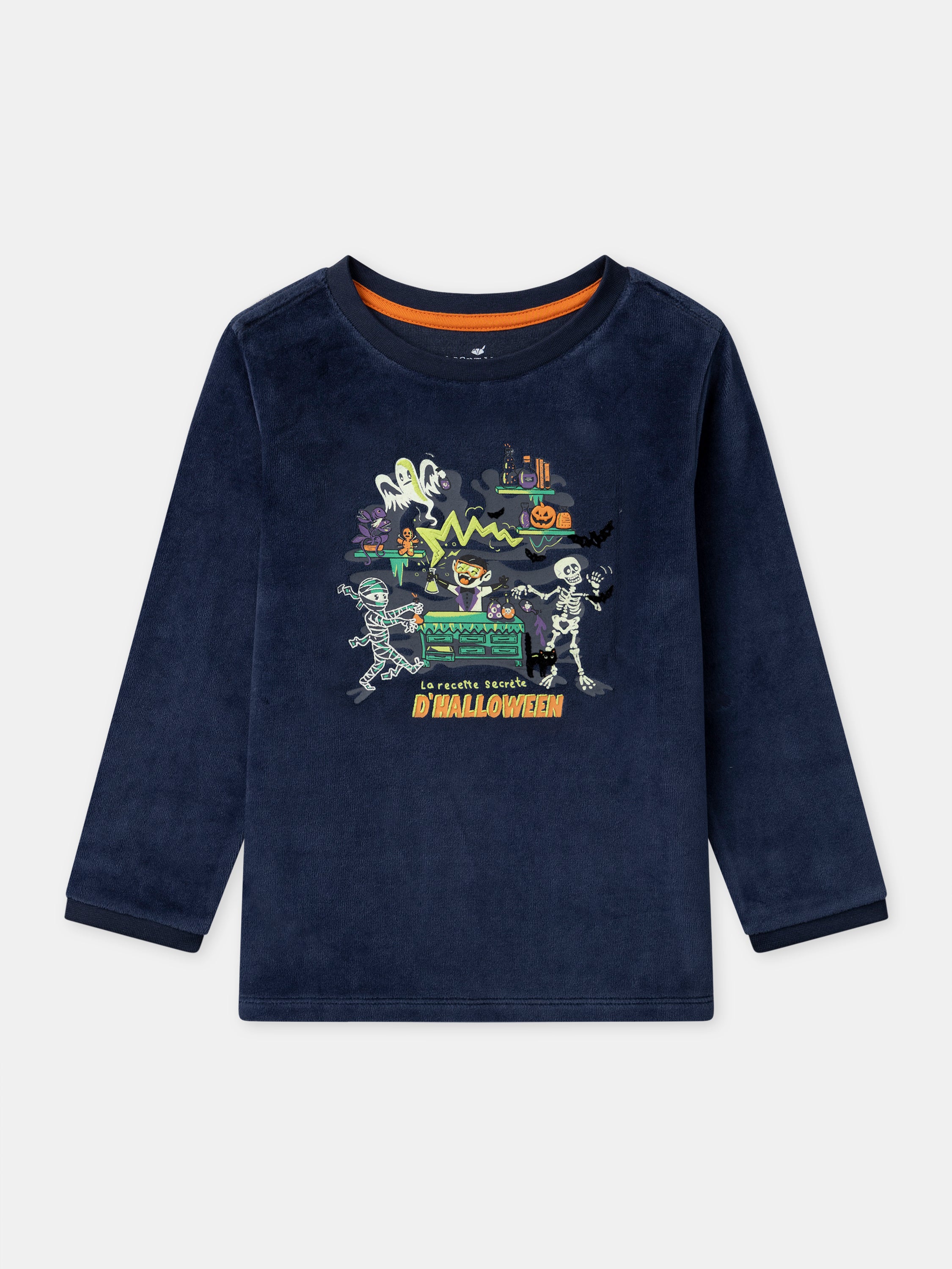 Navy Velour Pyjama + Boy's Cape