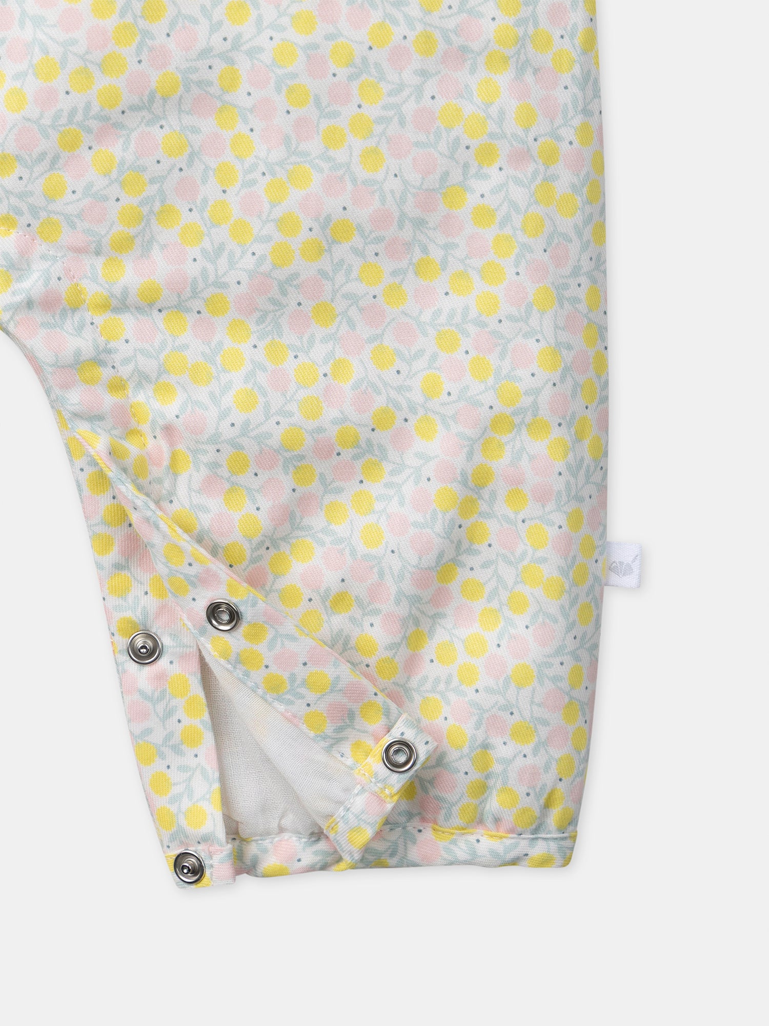 Floral combination set + ecru body + ribbon socks Birth Girl