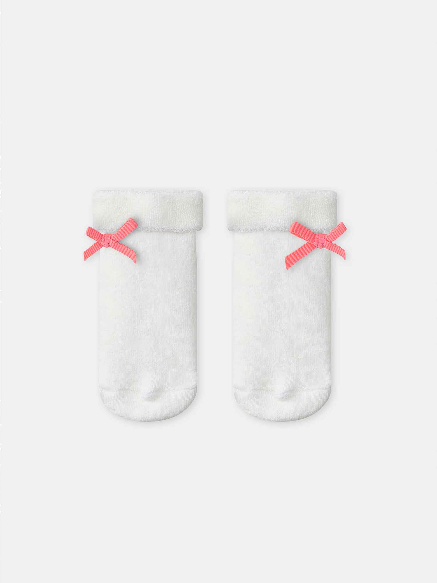 Floral combination set + ecru body + ribbon socks Birth Girl