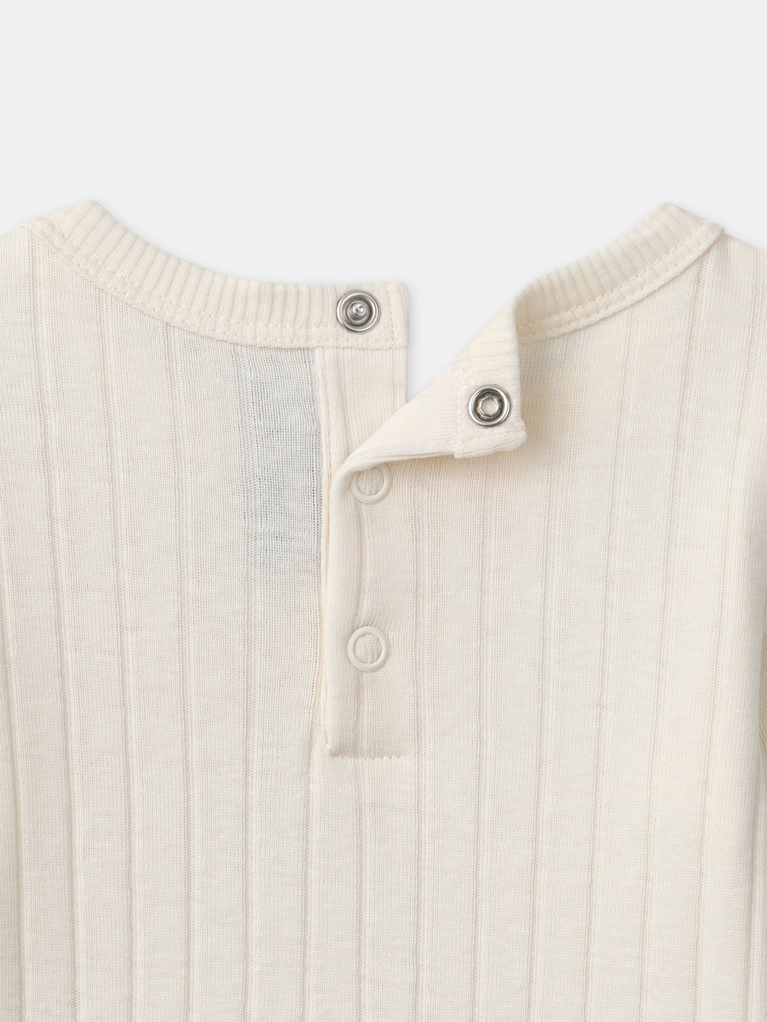 Ivory Baby Bodysuit Printed with Bears for Boys