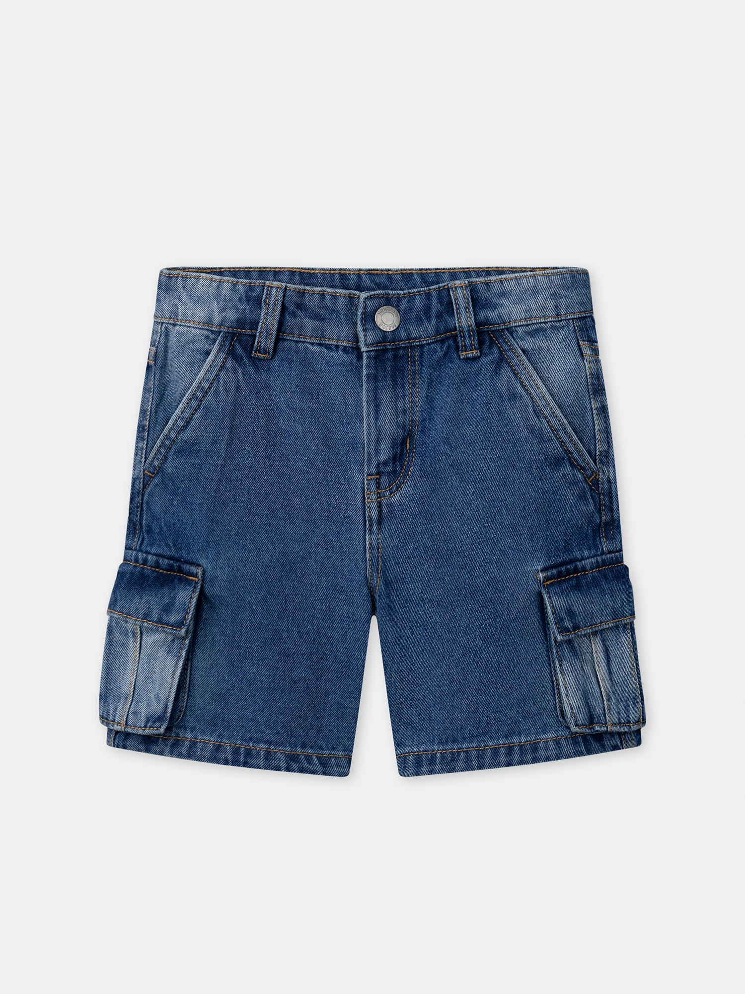 Denim cargo shorts for boys