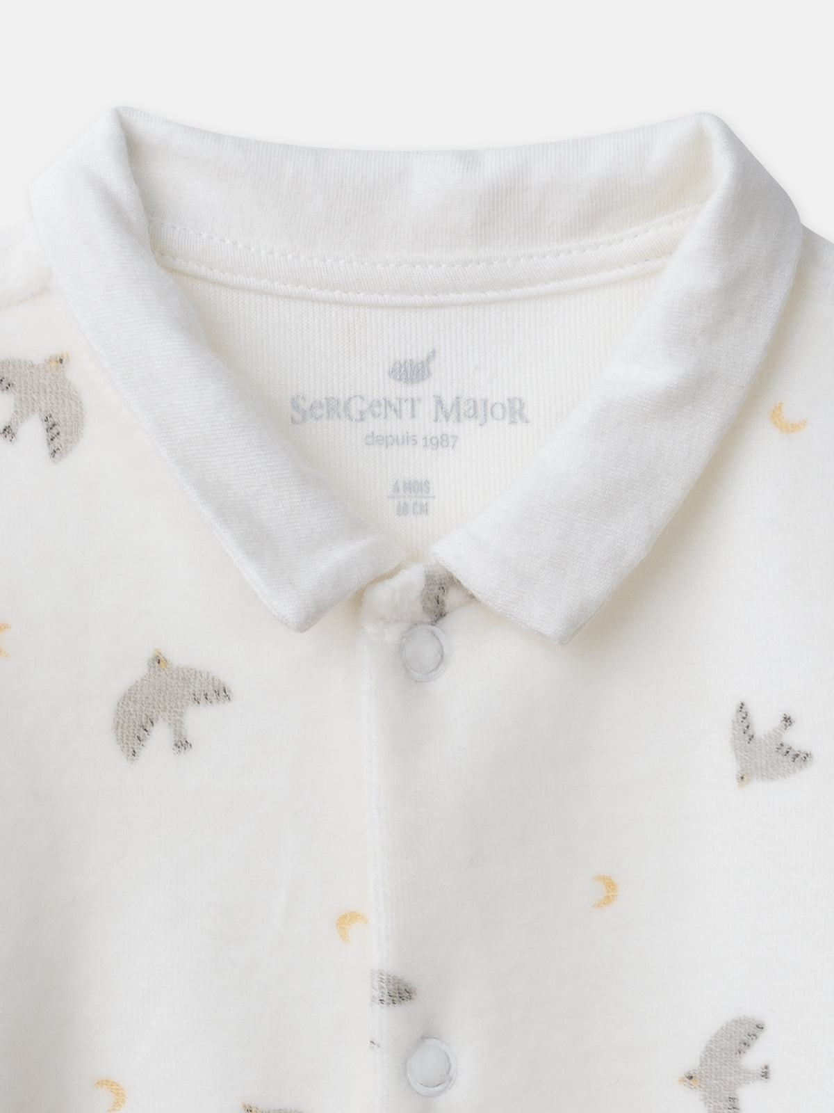 Sleepsuit + cream hat printed with birds and moons Newborn Mixed