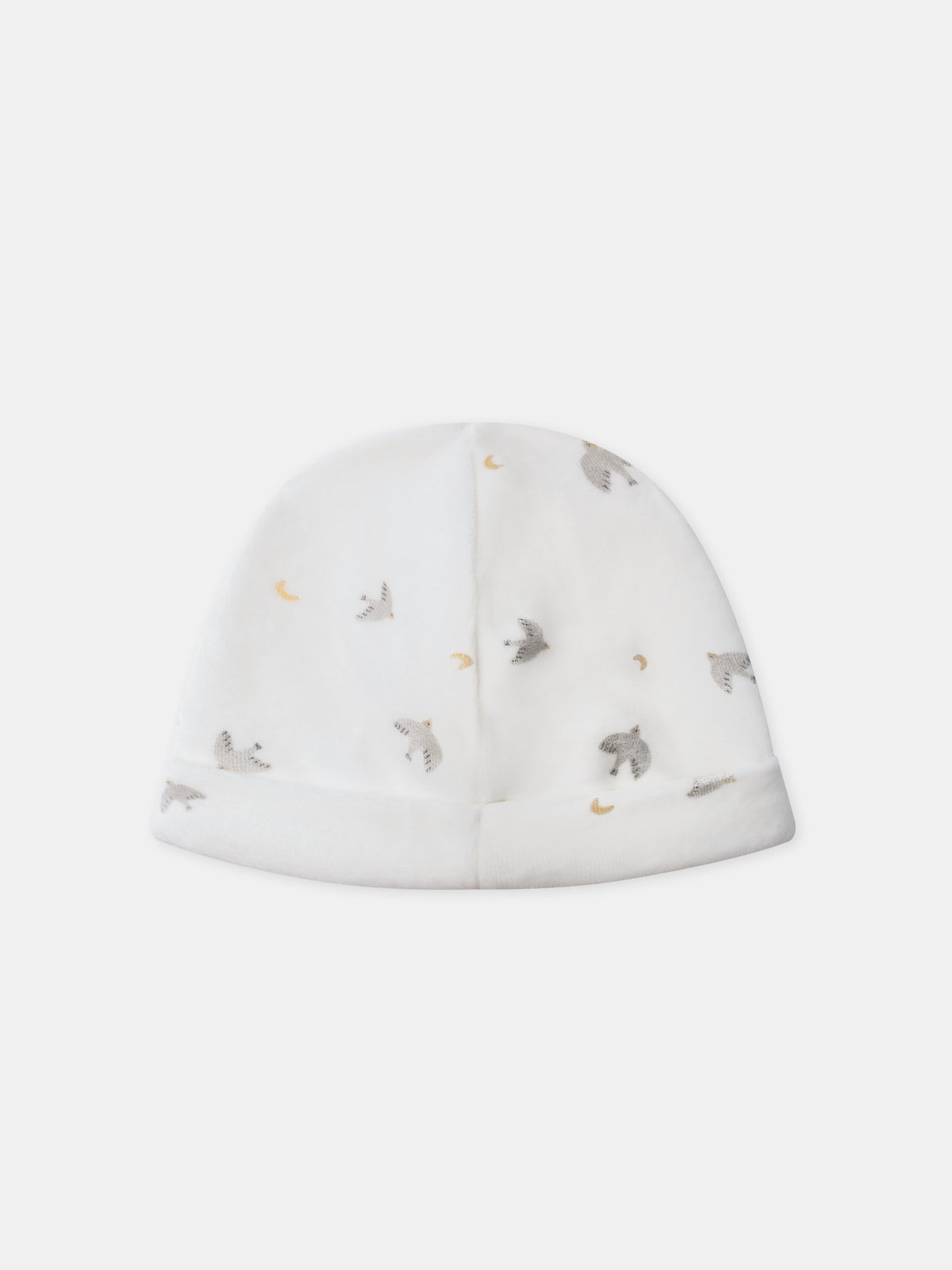 Sleepsuit + cream hat printed with birds and moons Newborn Mixed