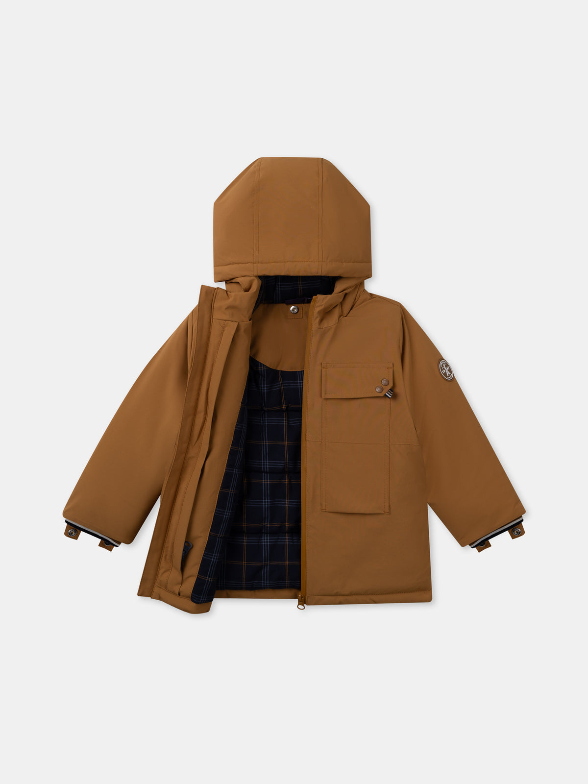 Brown 3-in-1 parka for Boy