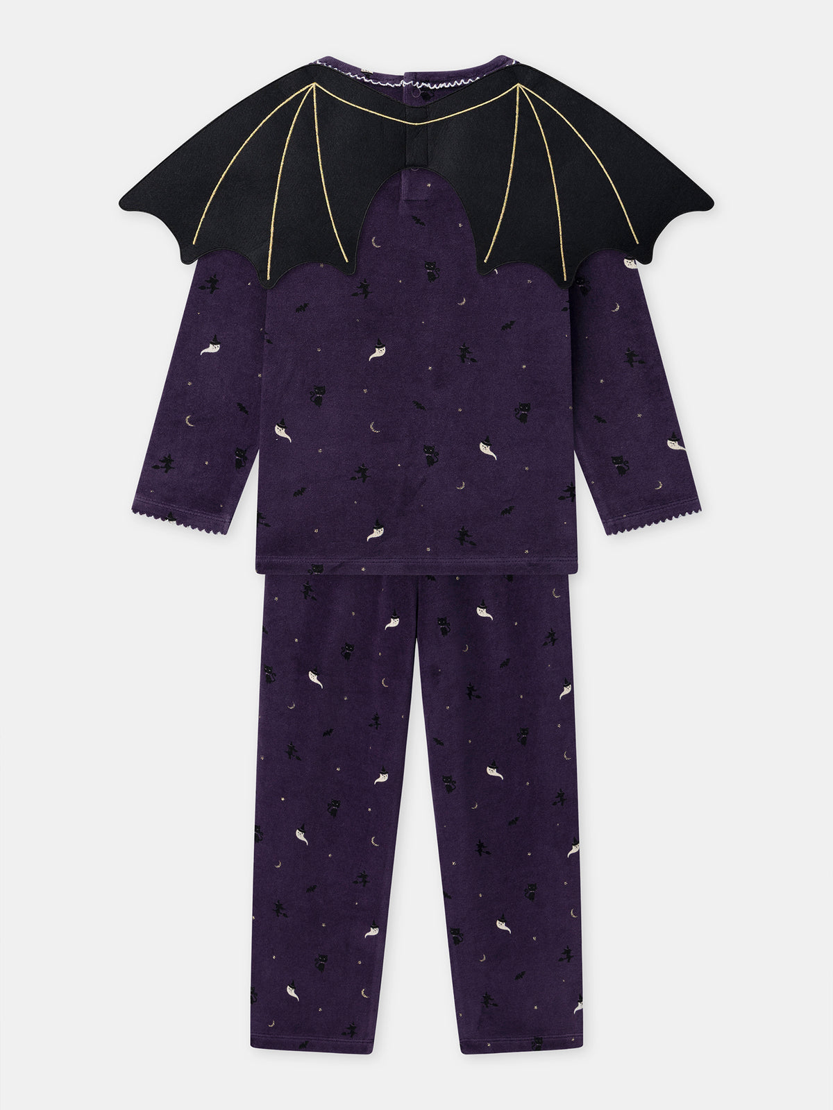 Purple Halloween Pyjamas + Bat Wings for Girls