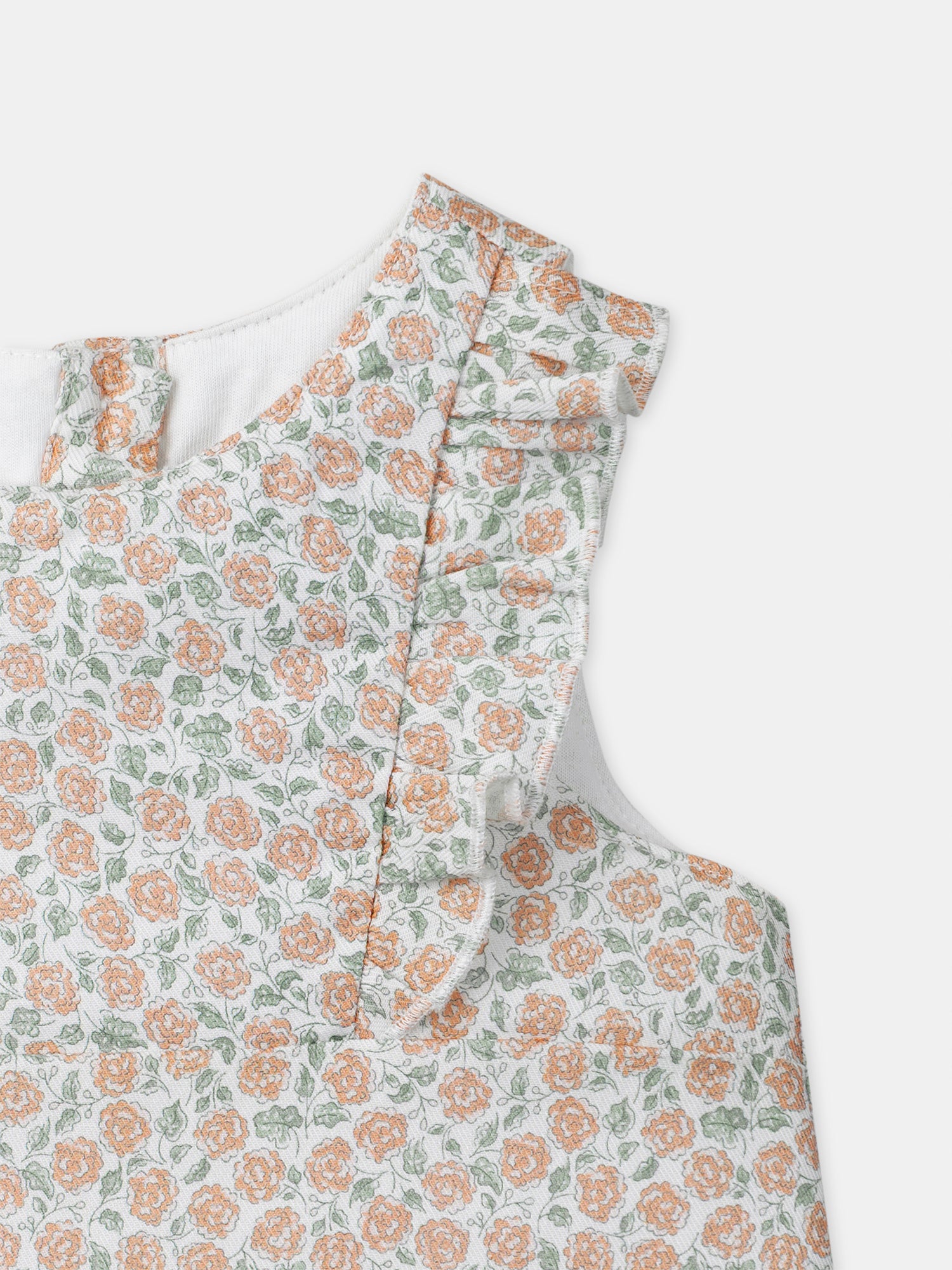 Flower Printed Outfit + Body + Headband for Newborn Girl