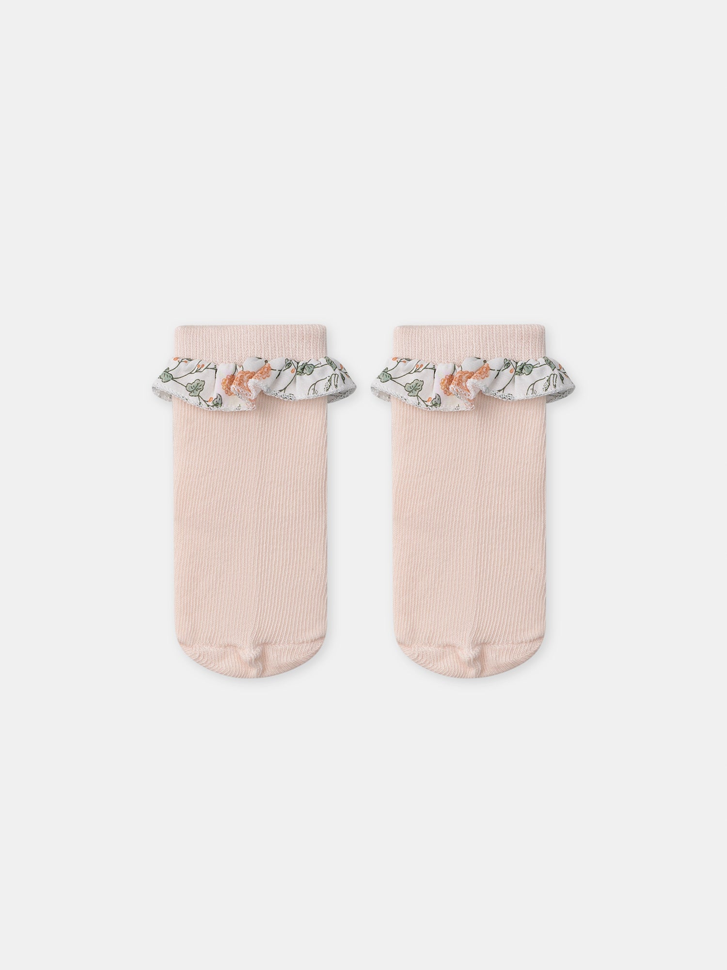 Floral Print Sweat Set + Leggings + Socks for Baby Girls