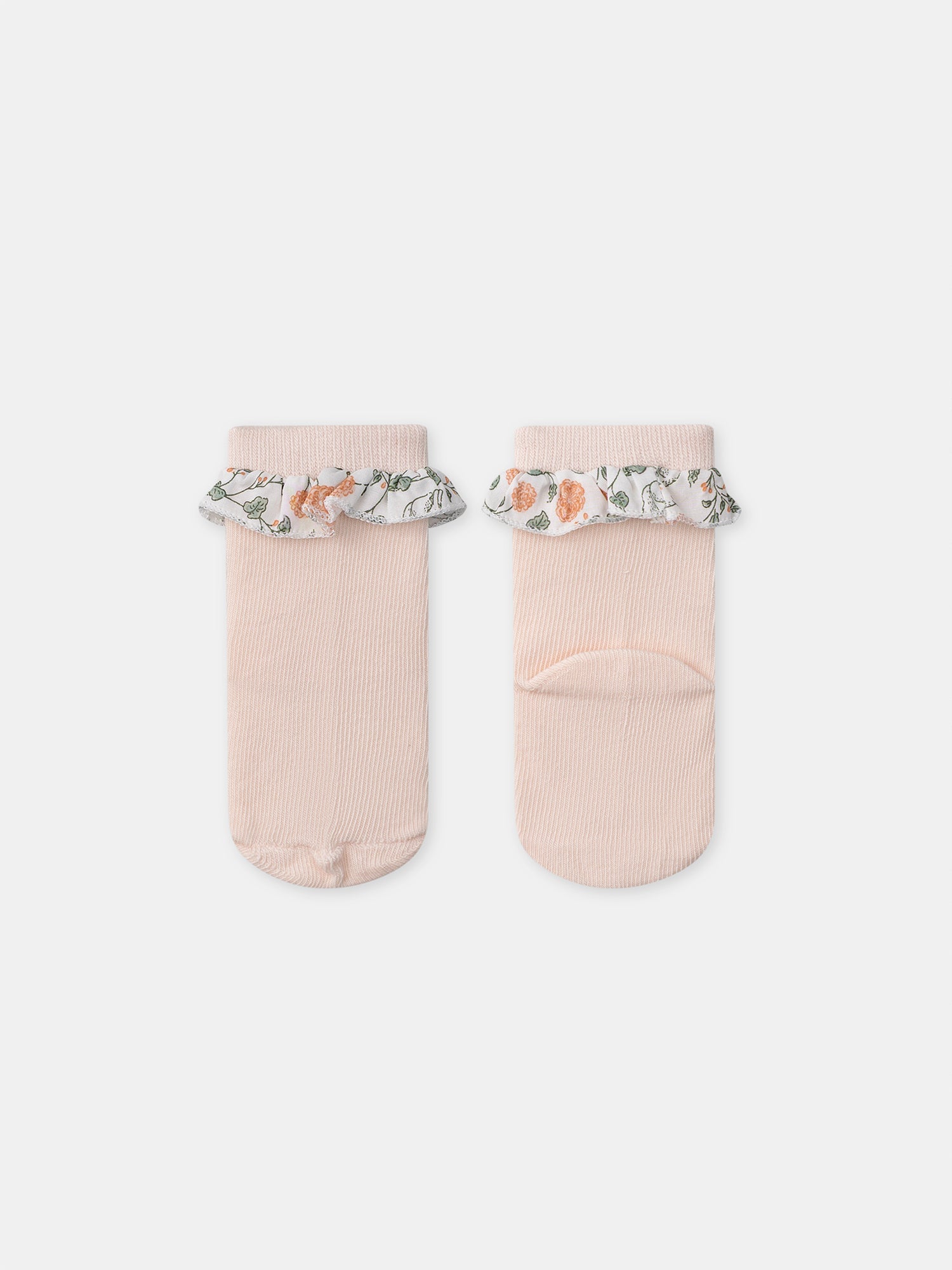 Floral Print Sweat Set + Leggings + Socks for Baby Girls