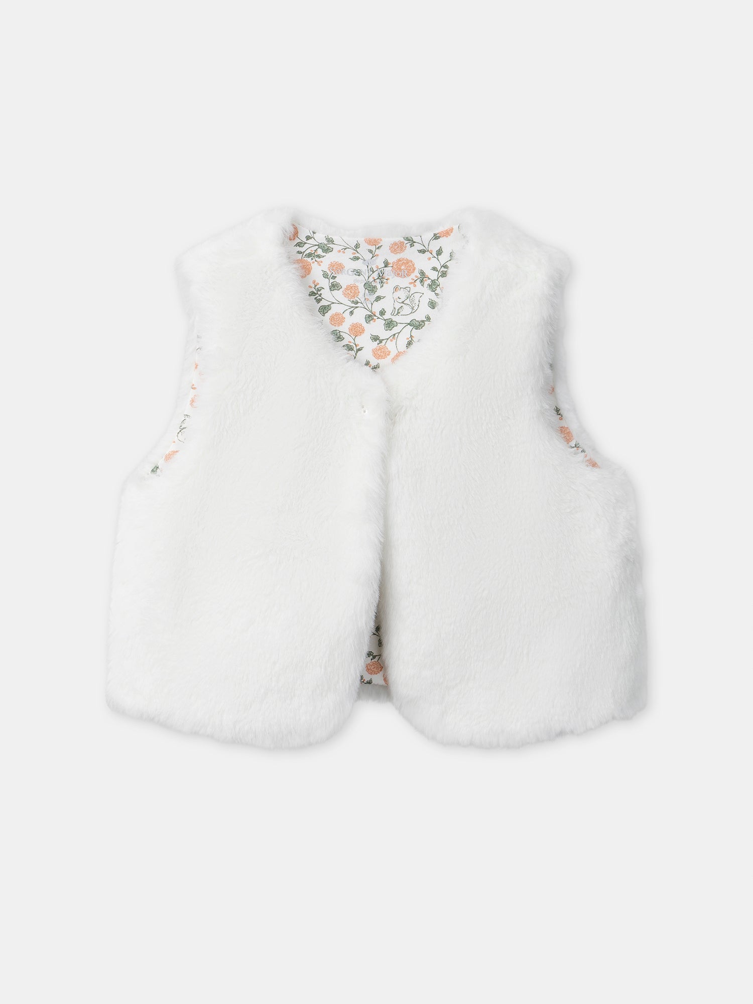 Floral Print Dress + Vest + Tights for Baby Girls