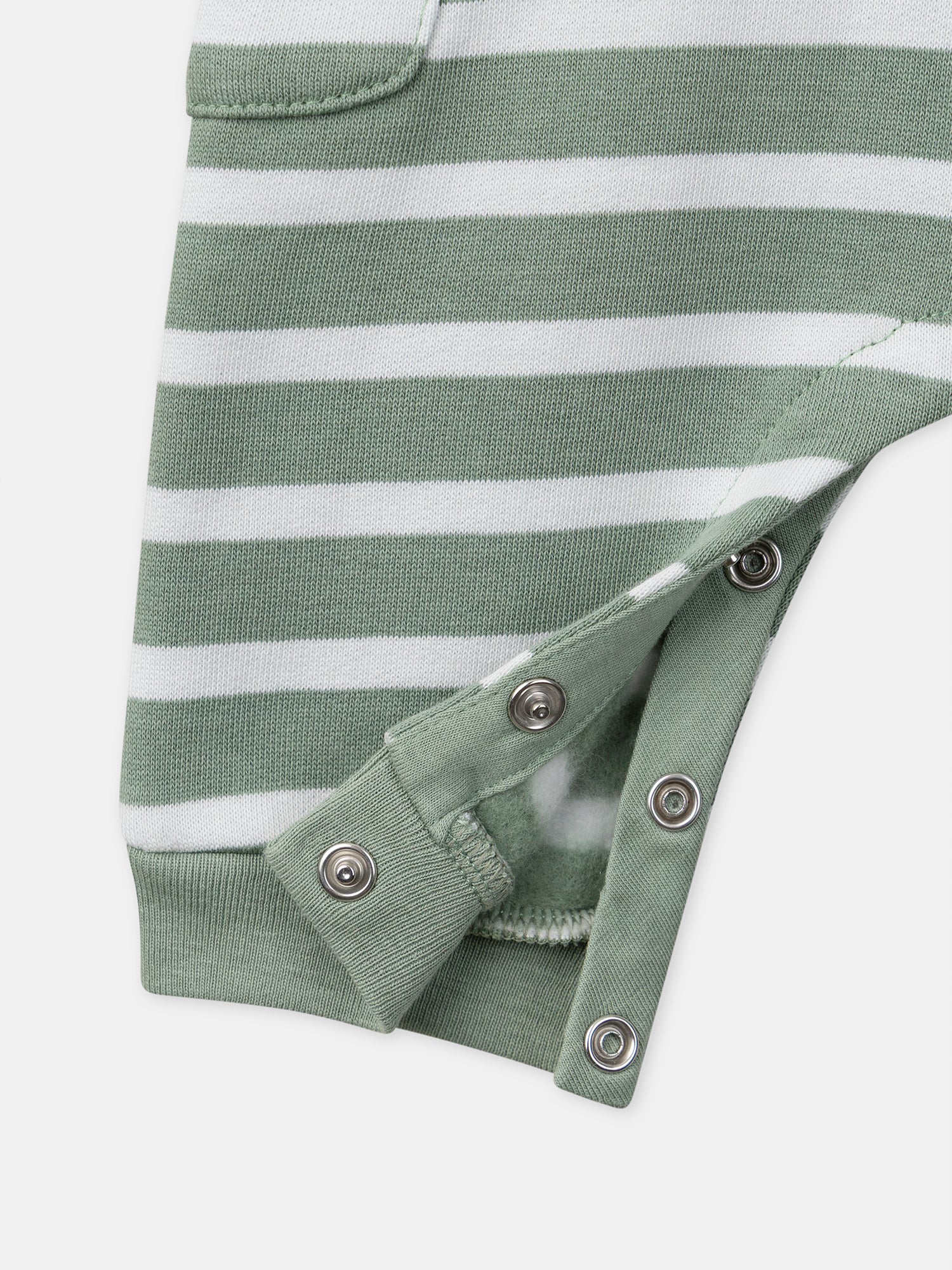 Green Striped Jumpsuit + Body + Socks for Newborn Boy