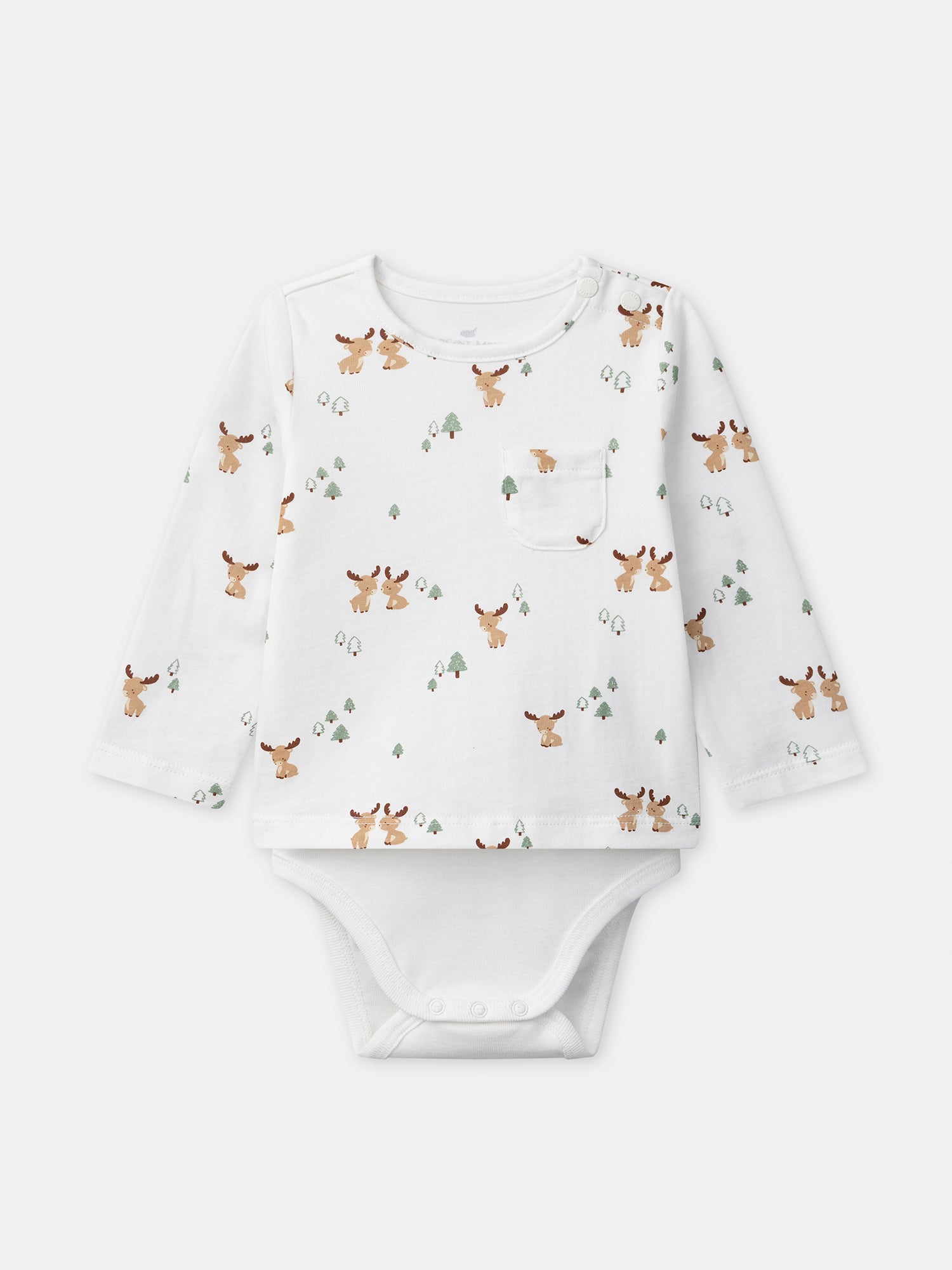 Boy's Birth Set with Printed T-Shirt + Vest + Pants