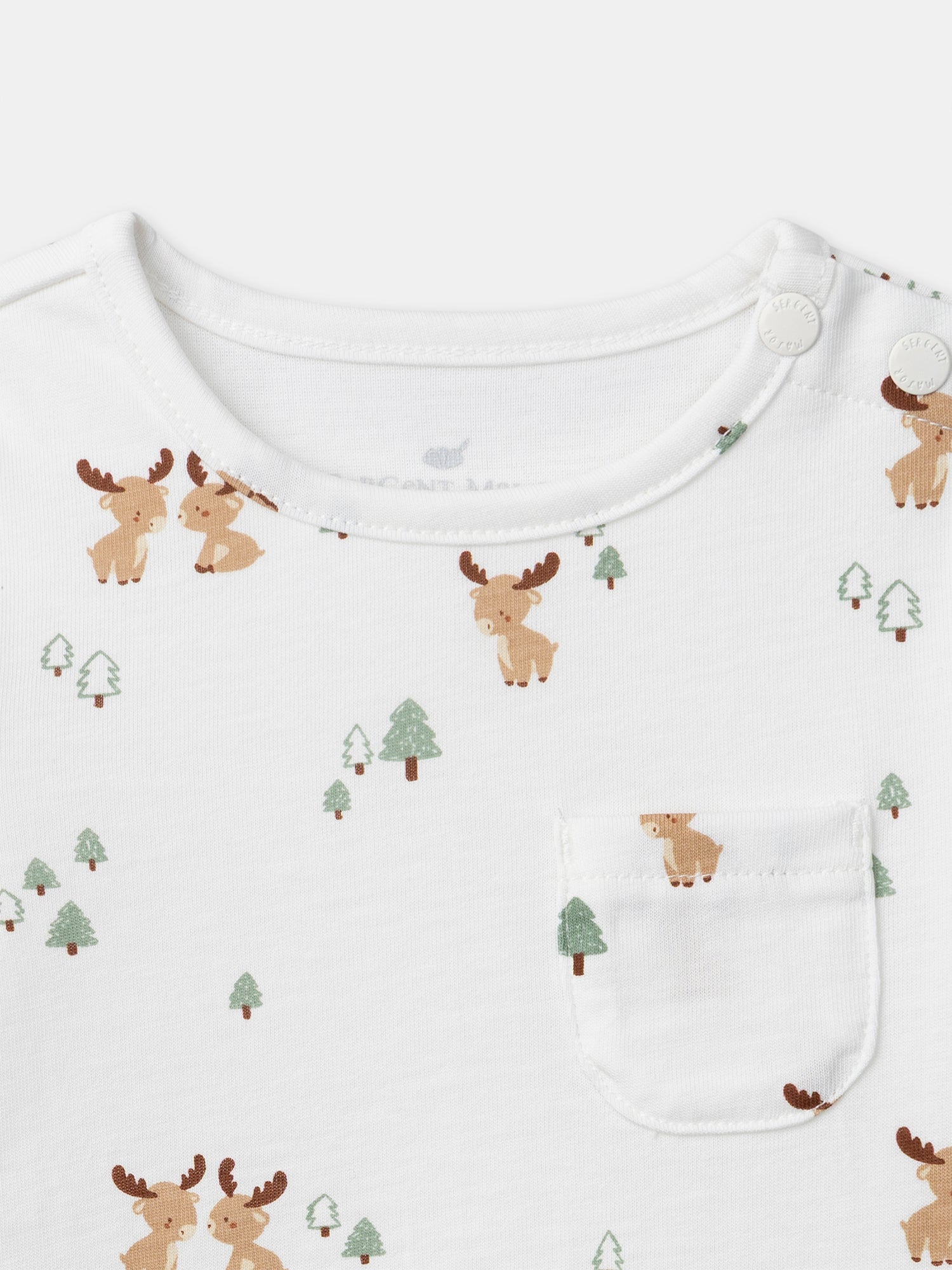 Boy's Birth Set with Printed T-Shirt + Vest + Pants