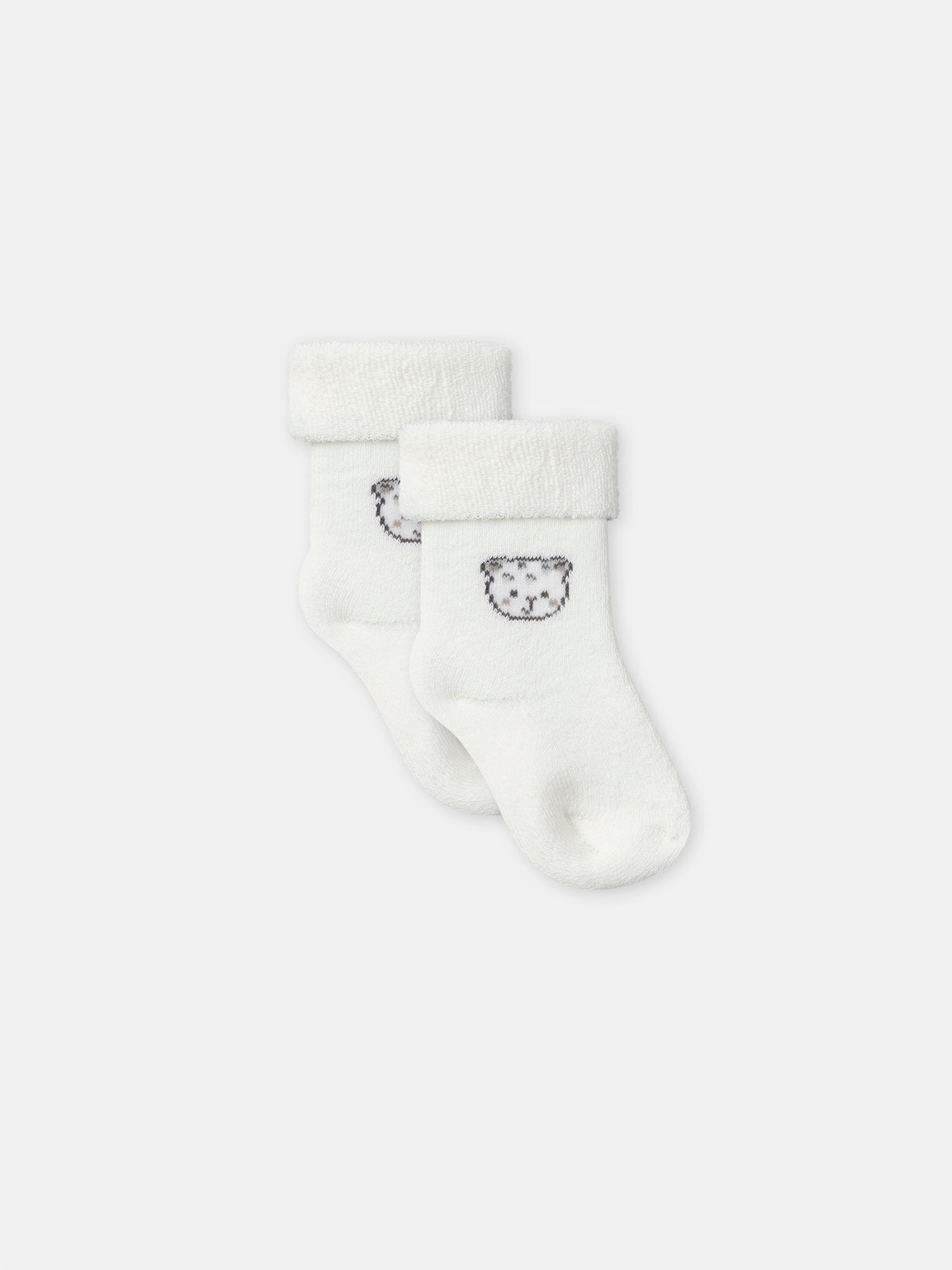White Sweatshirt + Pants + Socks Outfit for Newborn Unisex