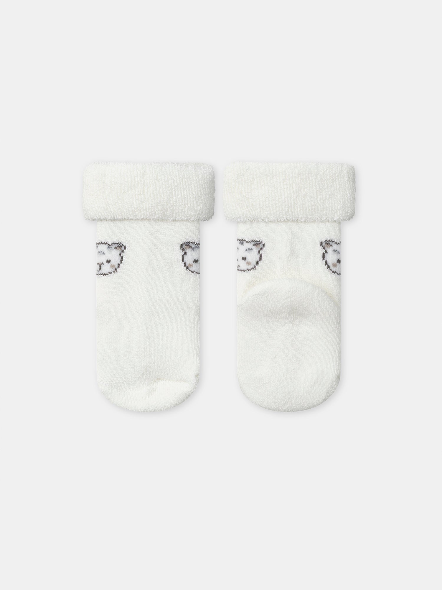 White Sweatshirt + Pants + Socks Outfit for Newborn Unisex