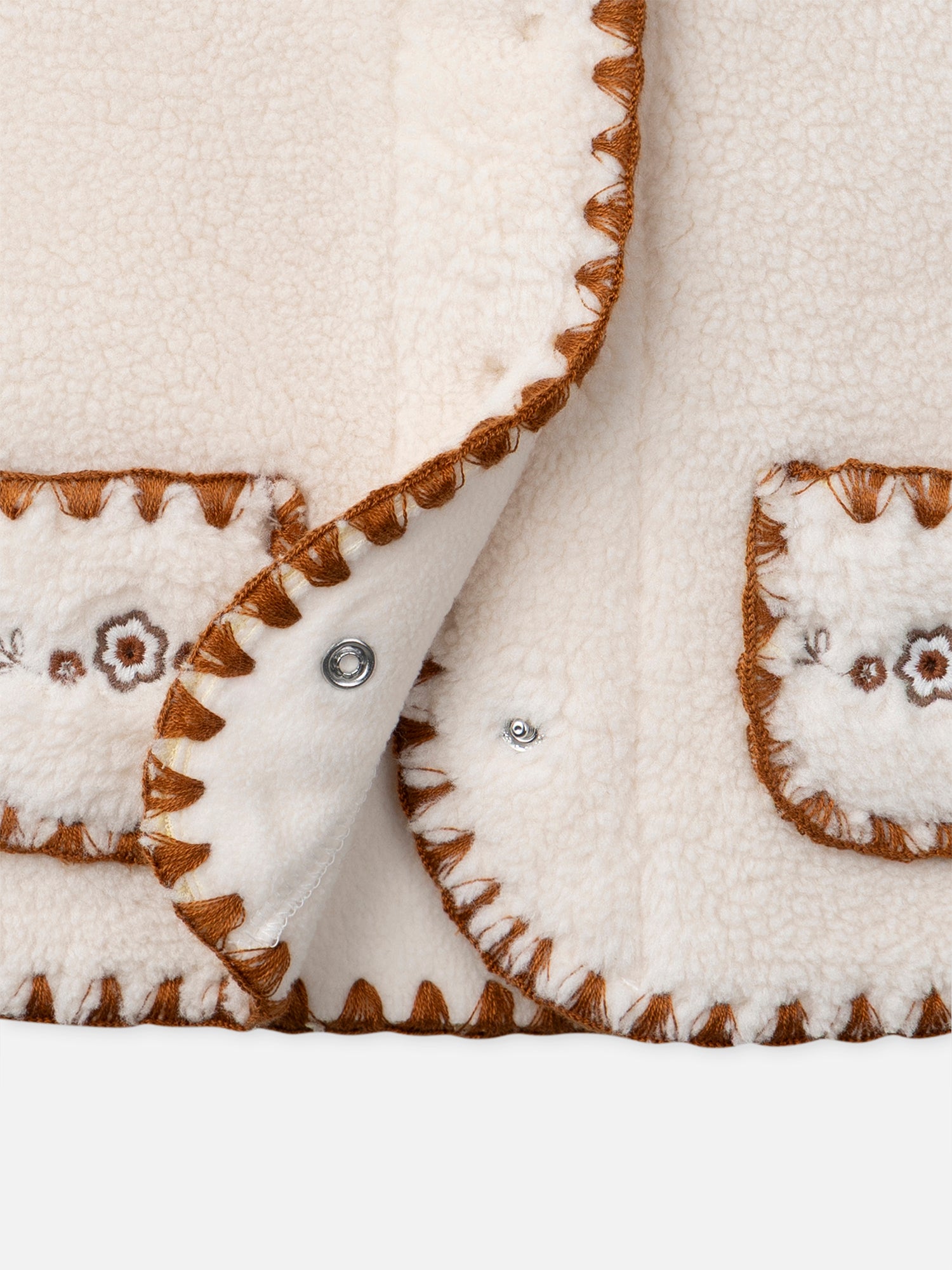 Ecru Sleeveless Cardigan for Baby Girls