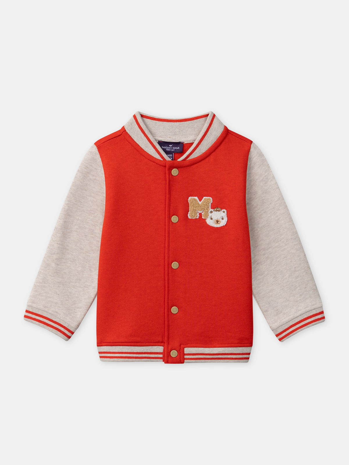 Red and Ecru Teddy Jacket Baby Boy