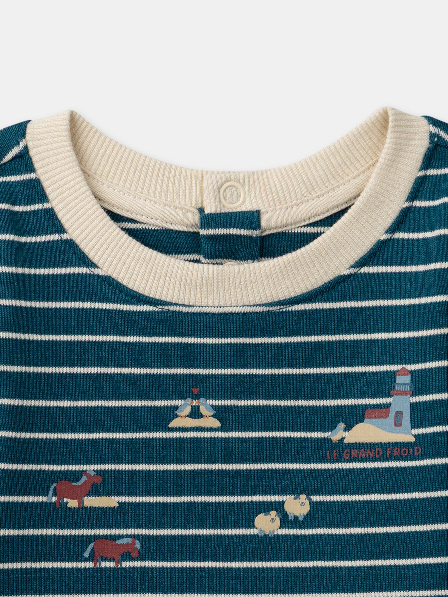 Body with blue stripes for baby boy