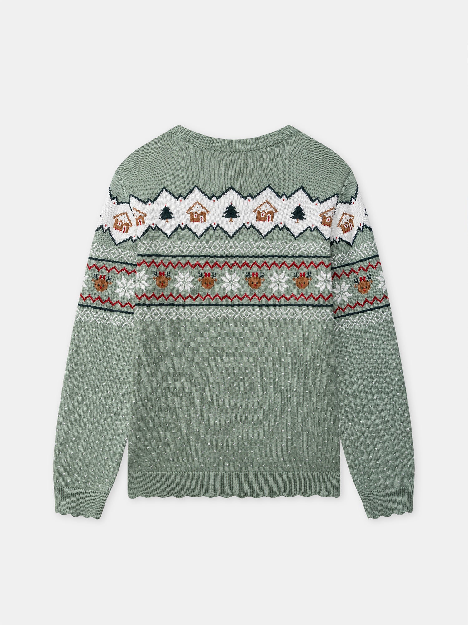 Women's Sage Green Christmas Sweater