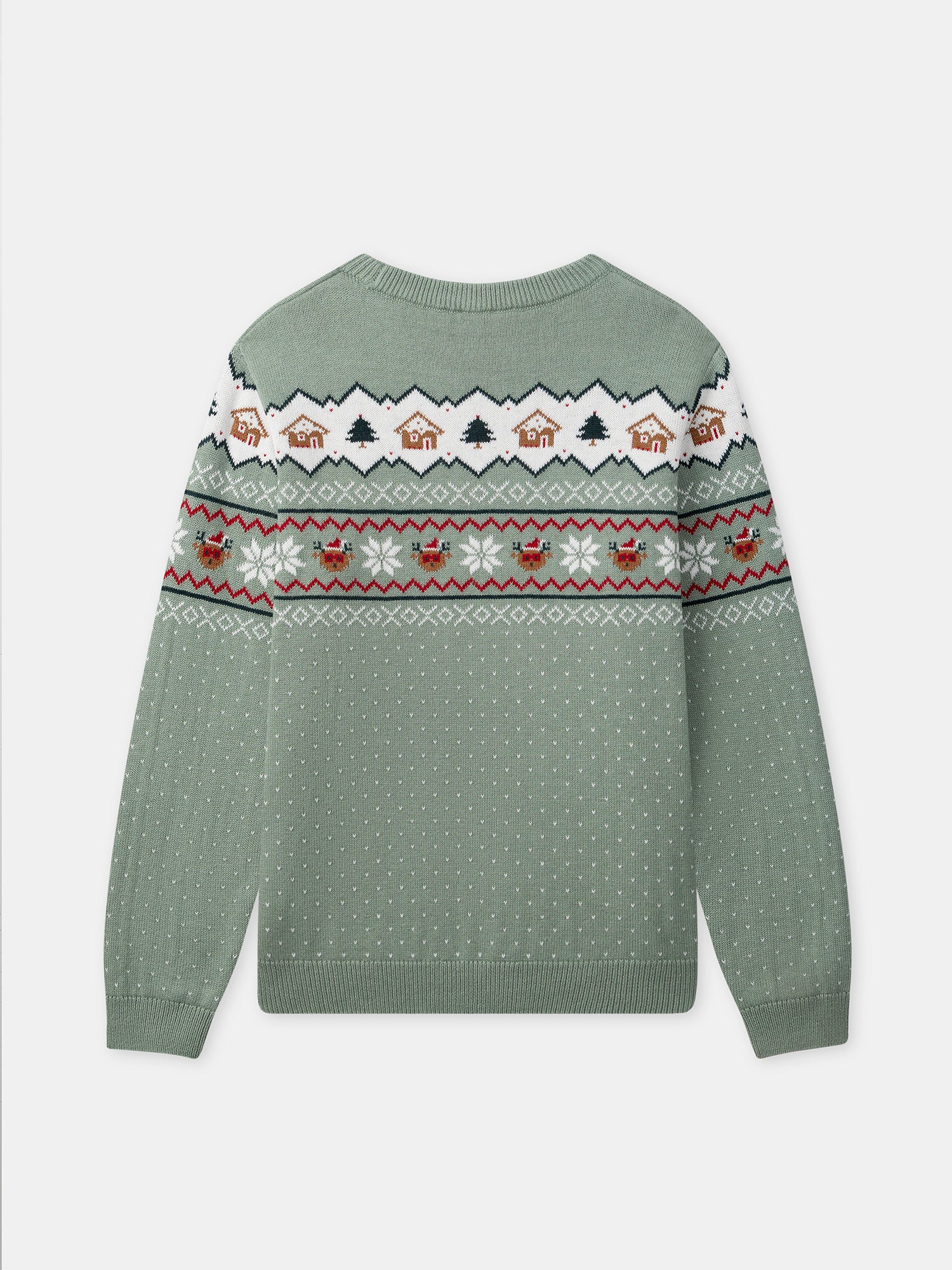 Sage green Christmas sweater for men