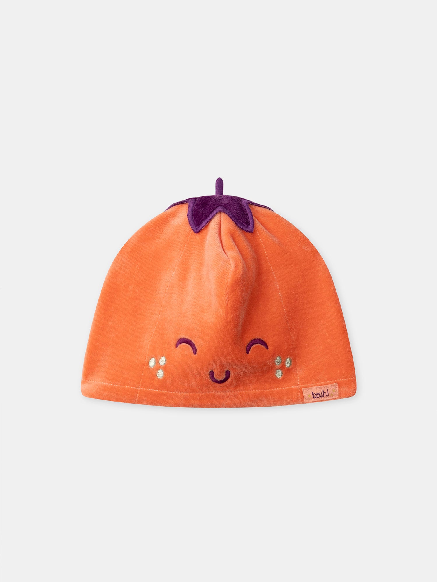 Purple velvet sleeping bag + Pumpkin hat Baby Girl