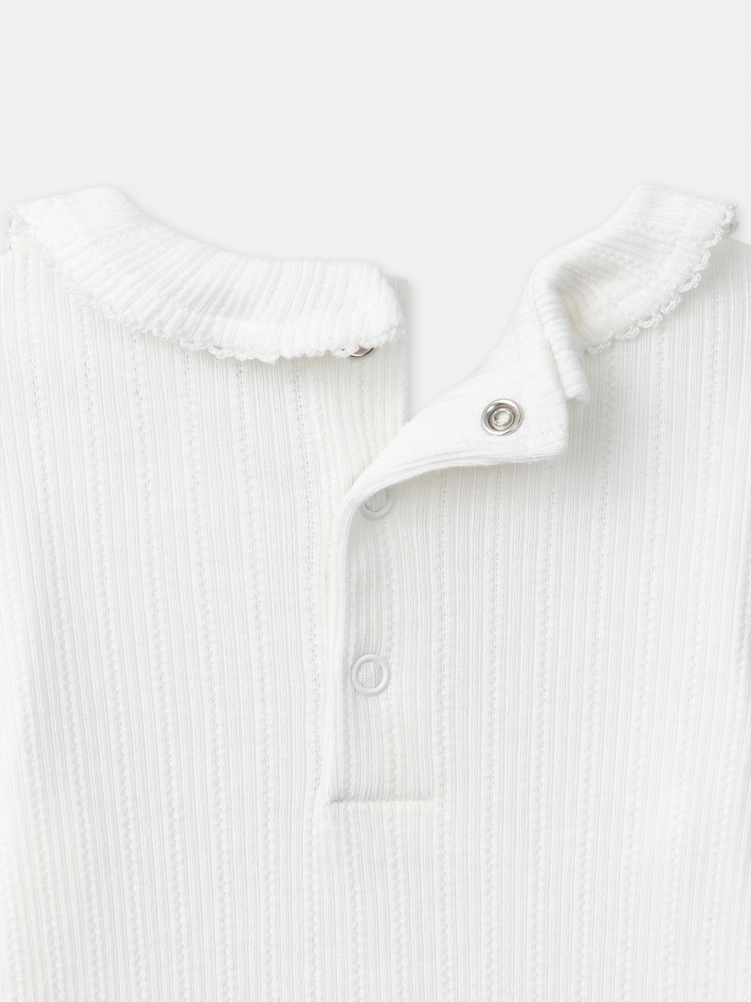 Floral combination set + ecru body + ribbon socks Birth Girl