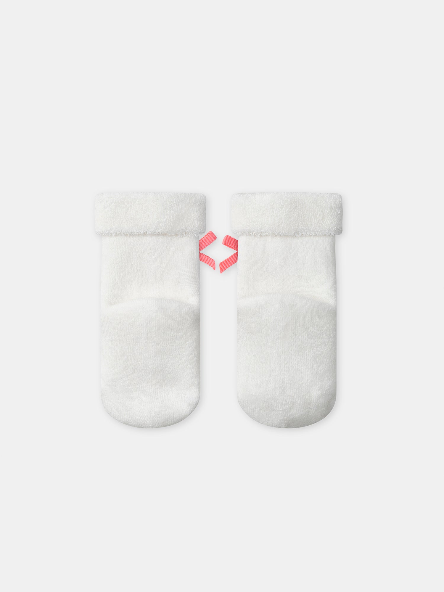 Floral combination set + ecru body + ribbon socks Birth Girl