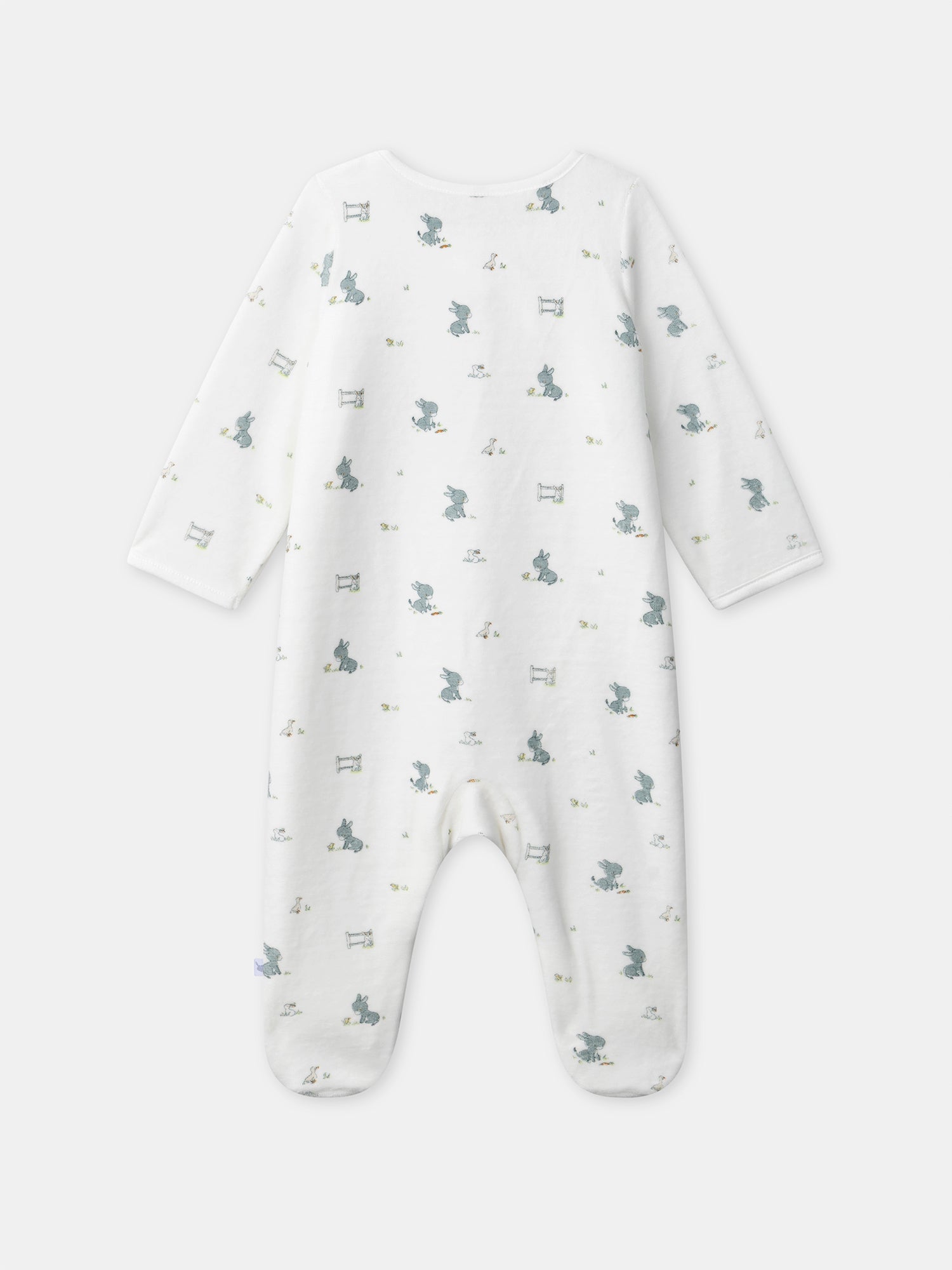 Cream Baby Sleeper Printed Donkey for Newborn Boy