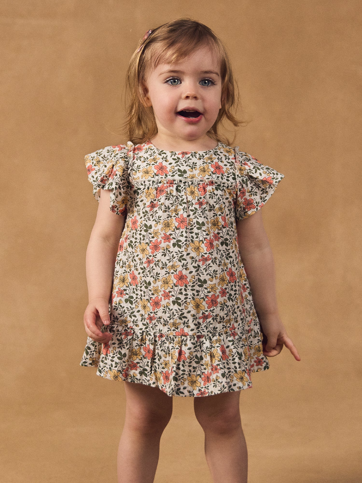 Dress + Floral Print Bloomer for Baby Girl