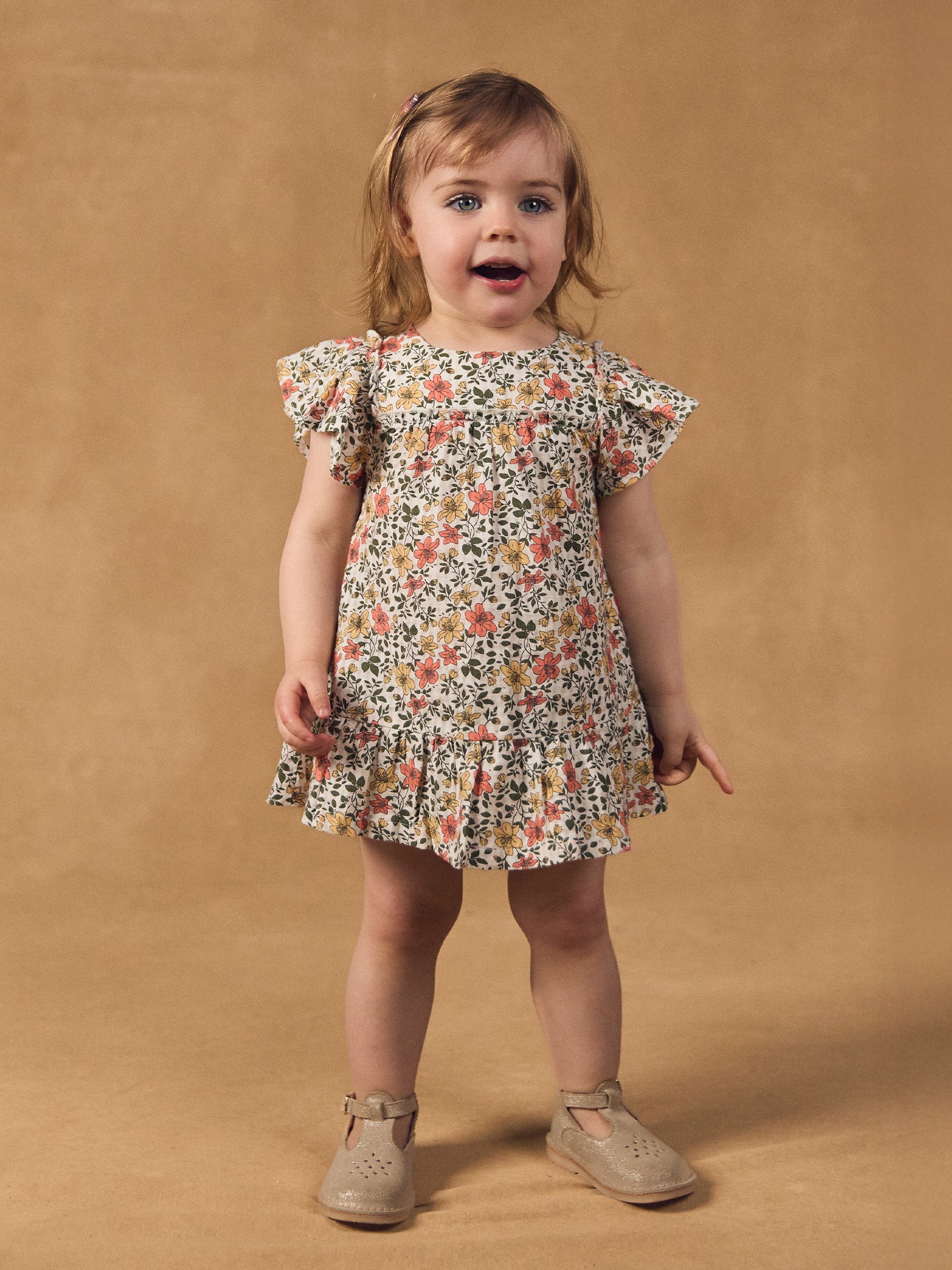 Dress + Floral Print Bloomer for Baby Girl