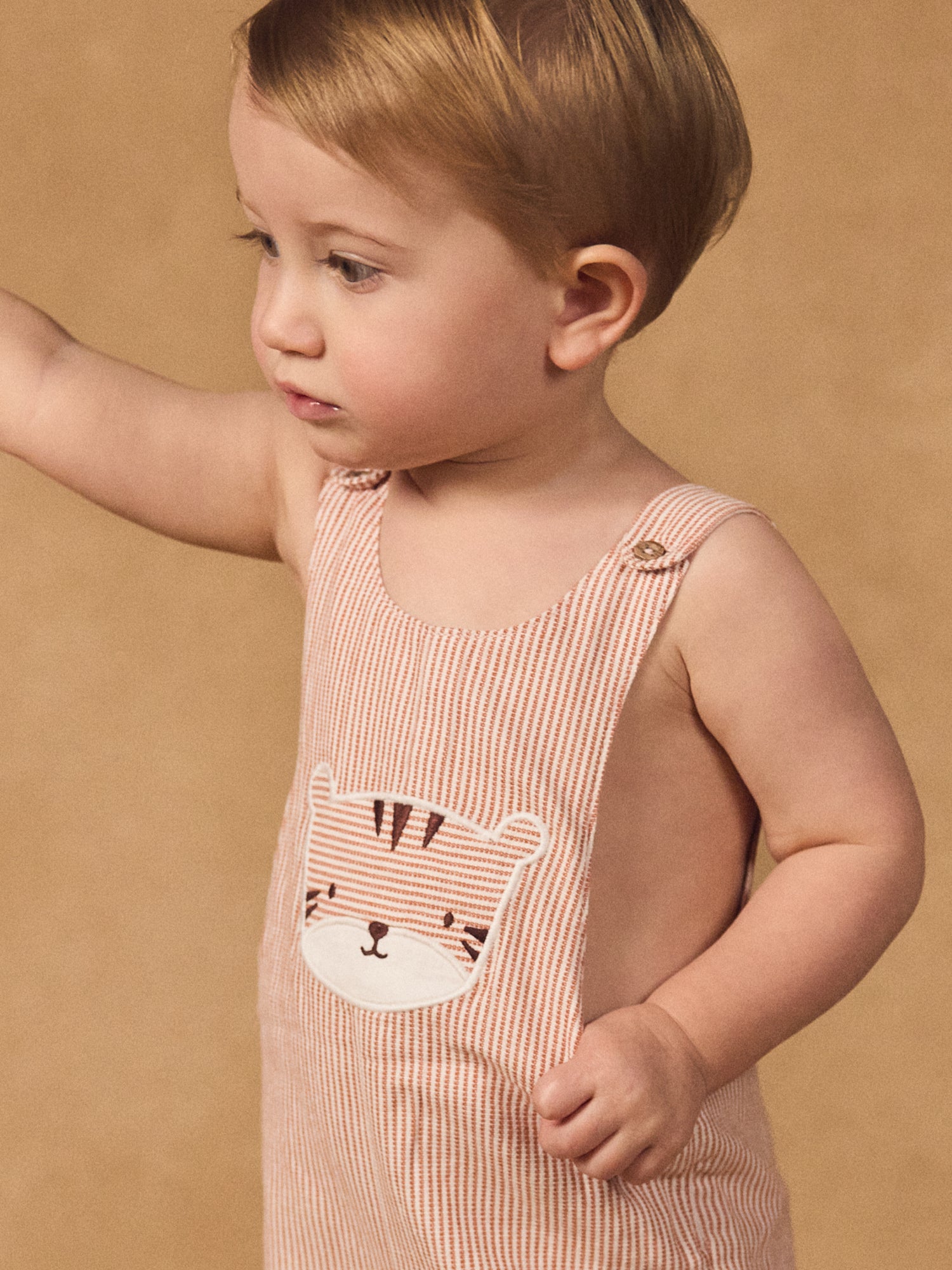 Short Striped Overalls Baby Boy