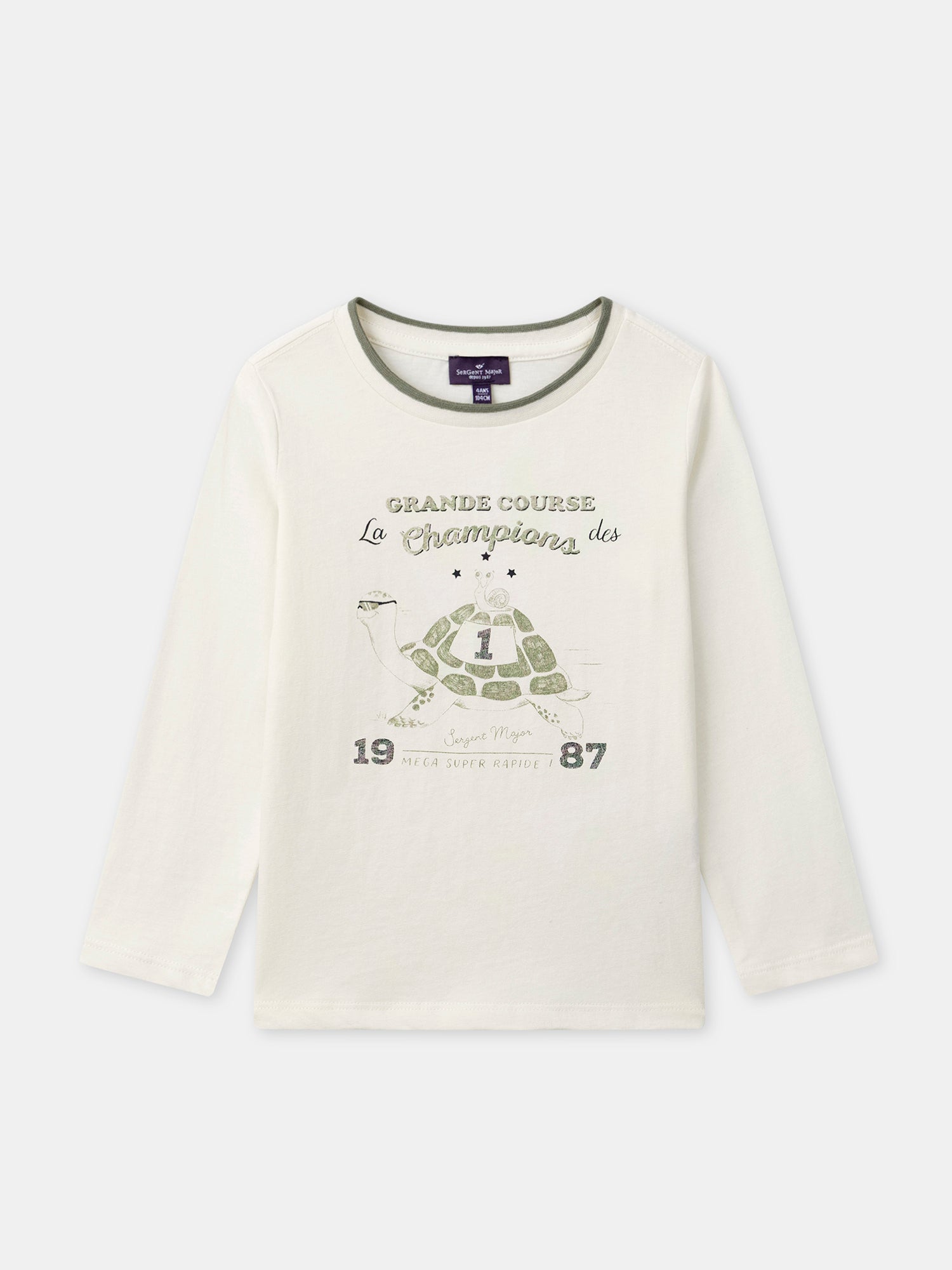 Ecru Long Sleeve T-Shirt for Boys