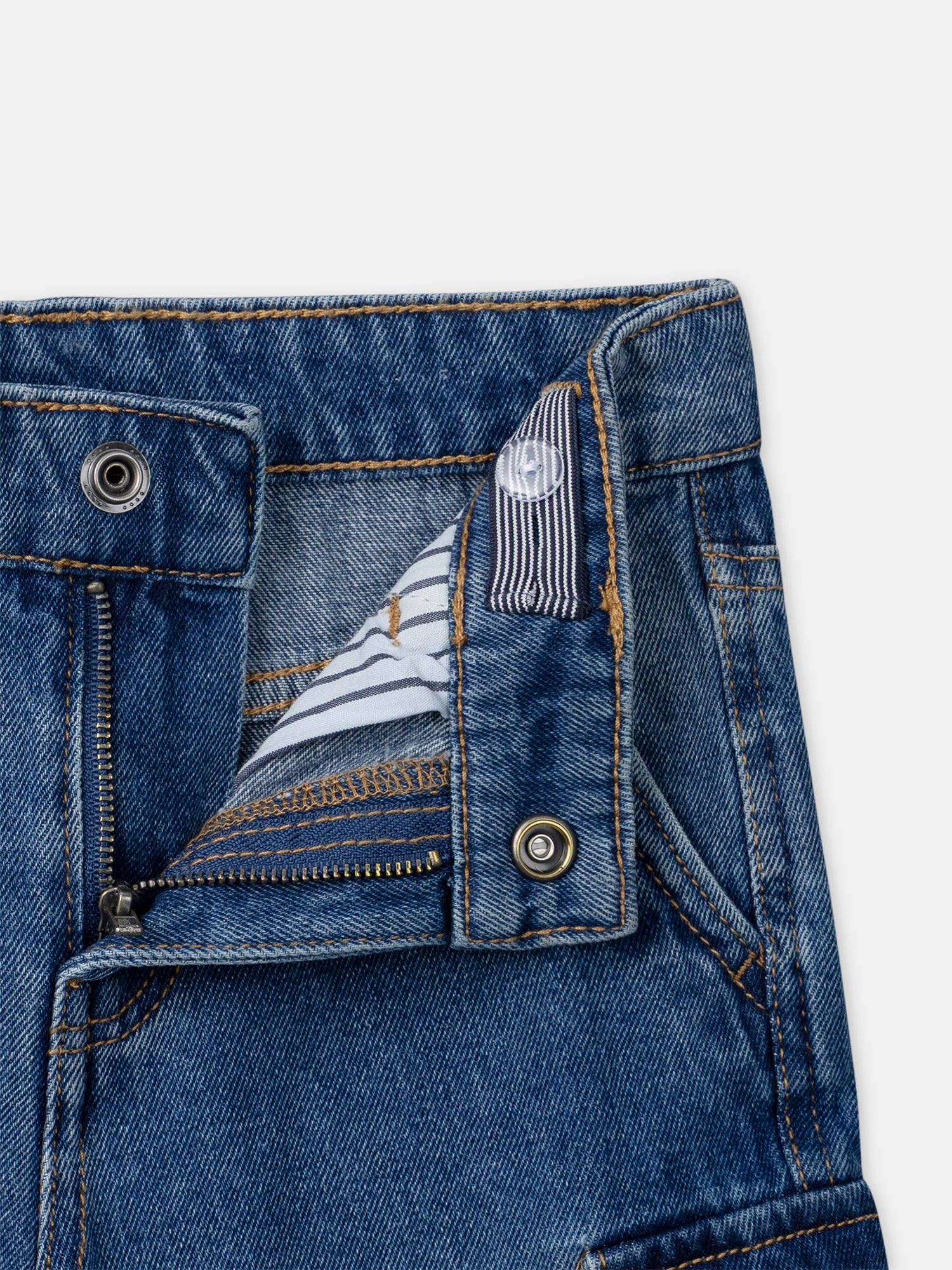 Denim cargo shorts for boys