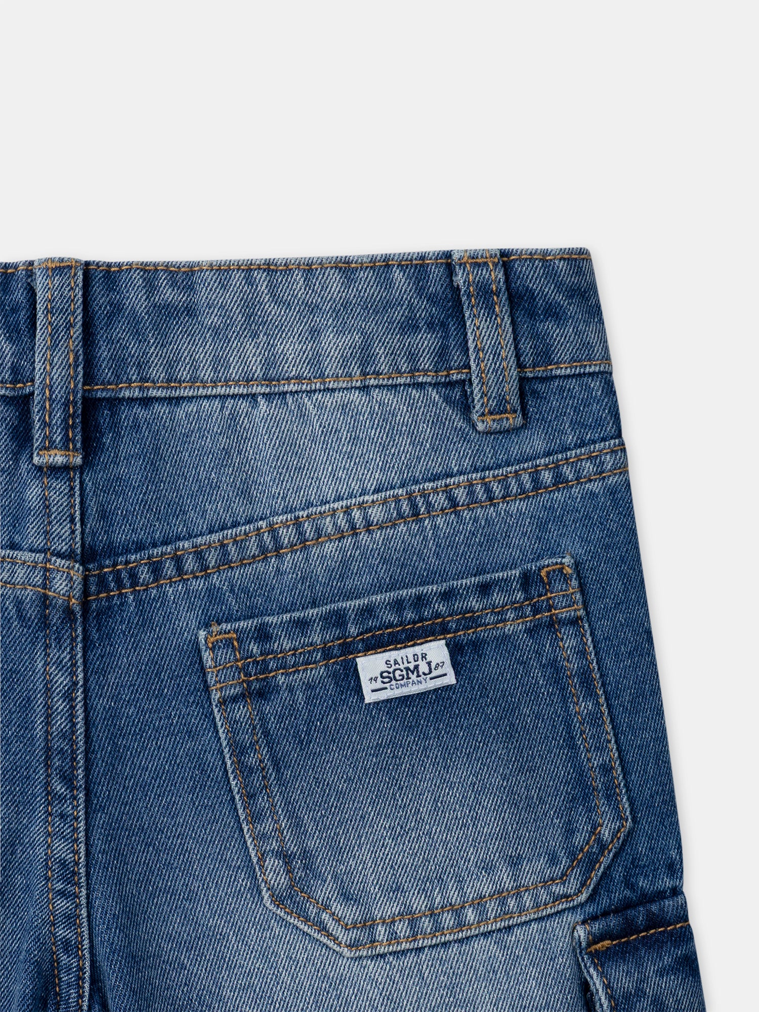 Denim cargo shorts for boys