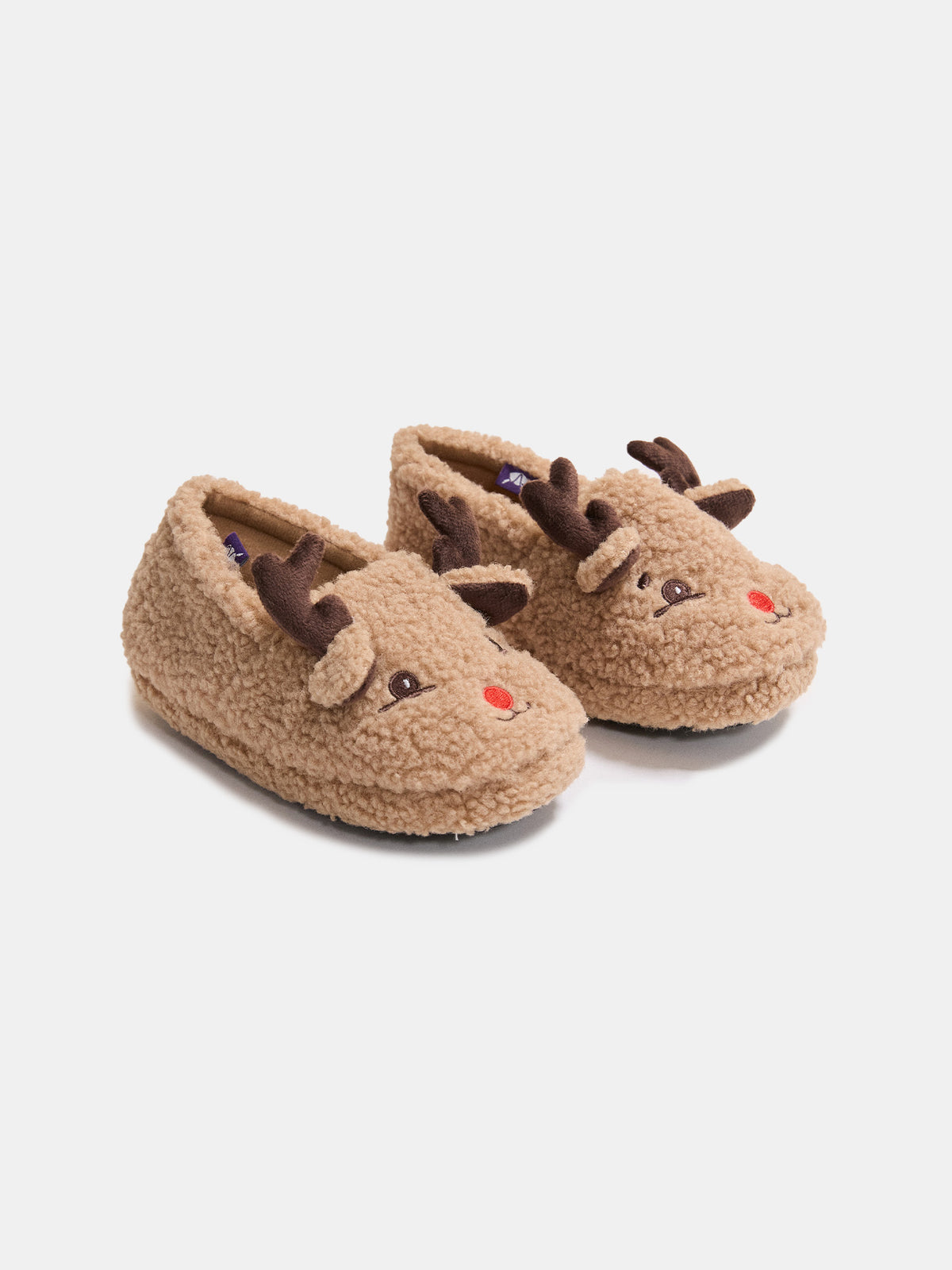 Christmas Slippers Deer Brown Boy